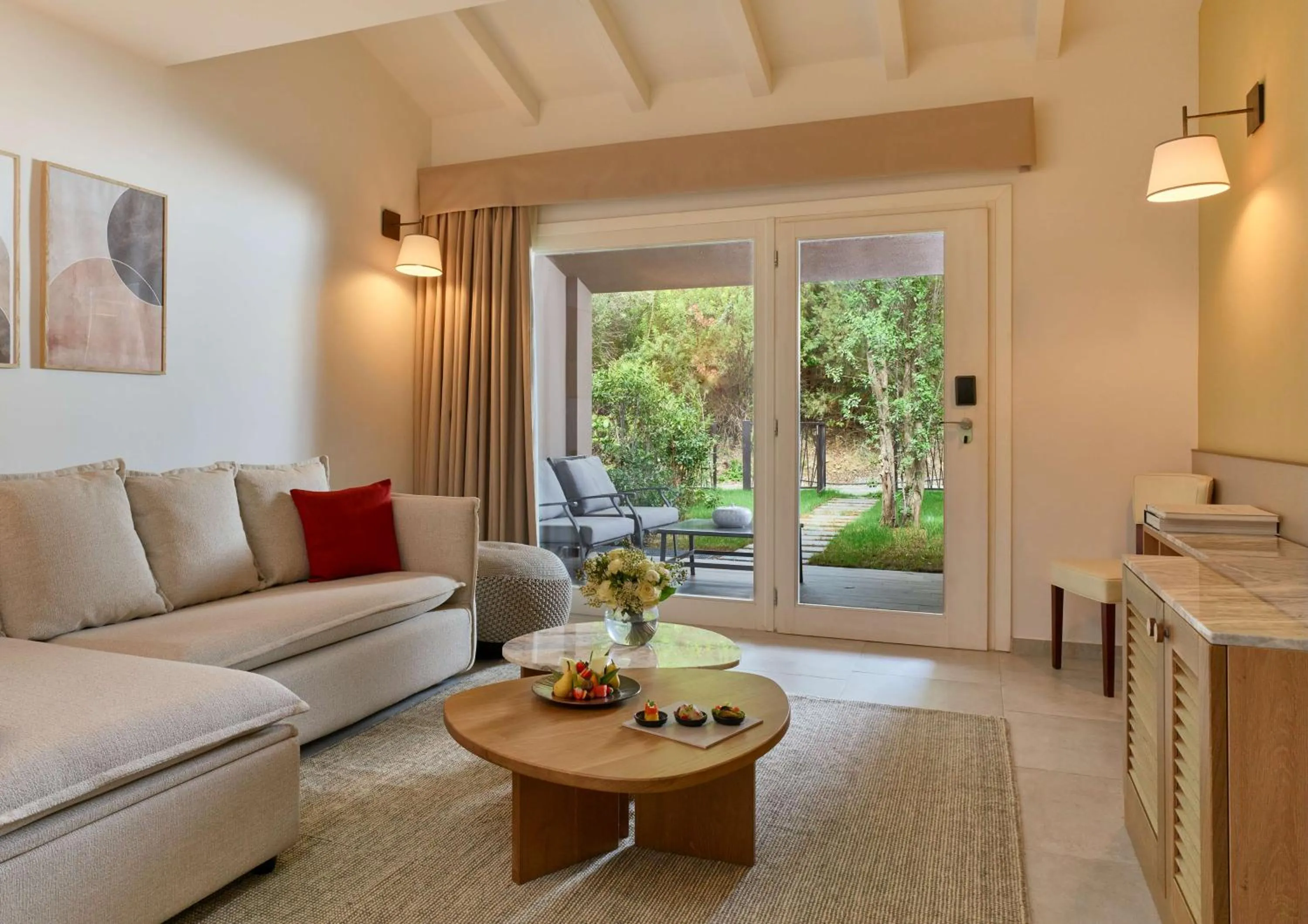 Living room in Conrad Chia Laguna Sardinia