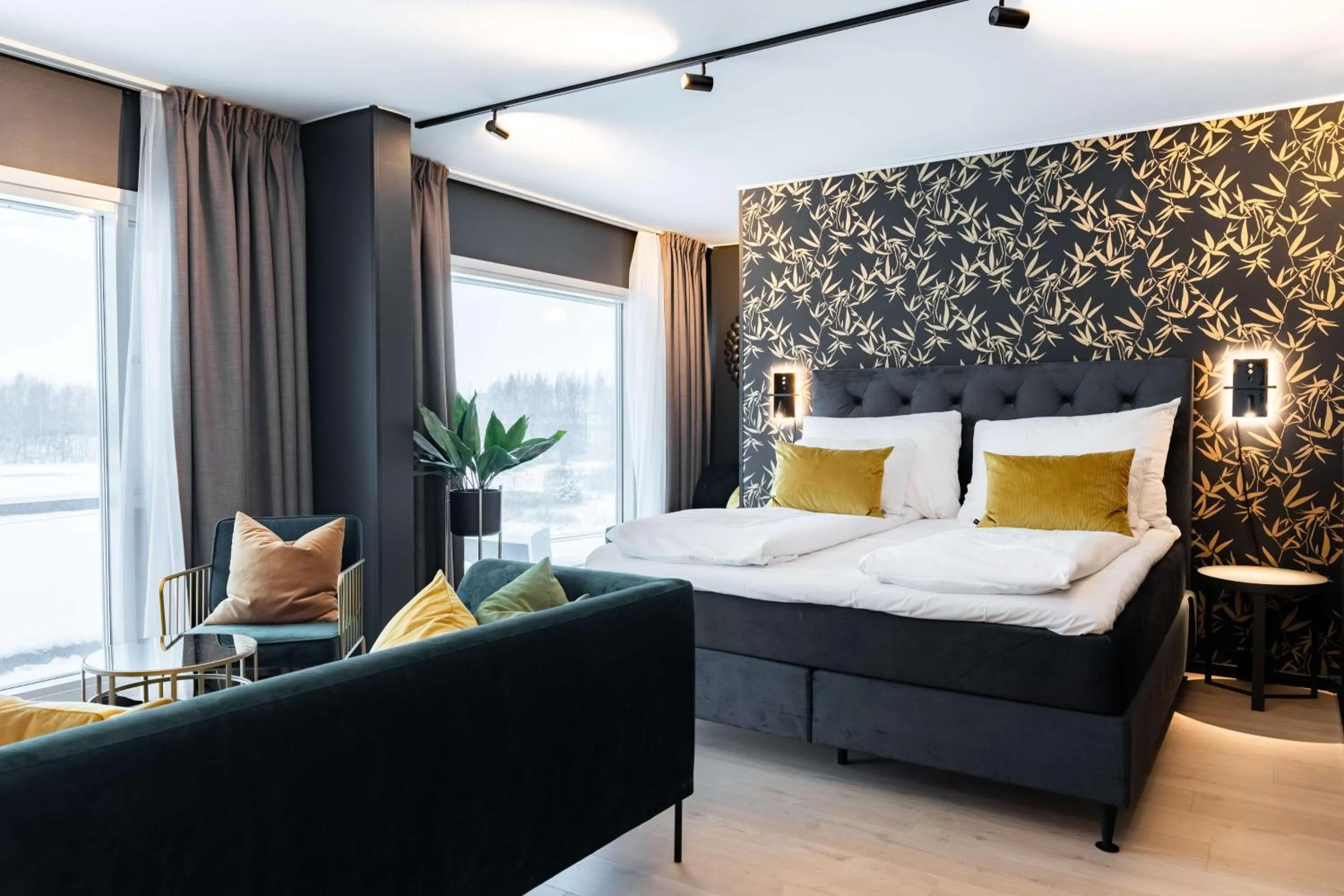 Bedroom, Bed in Scandic Hell