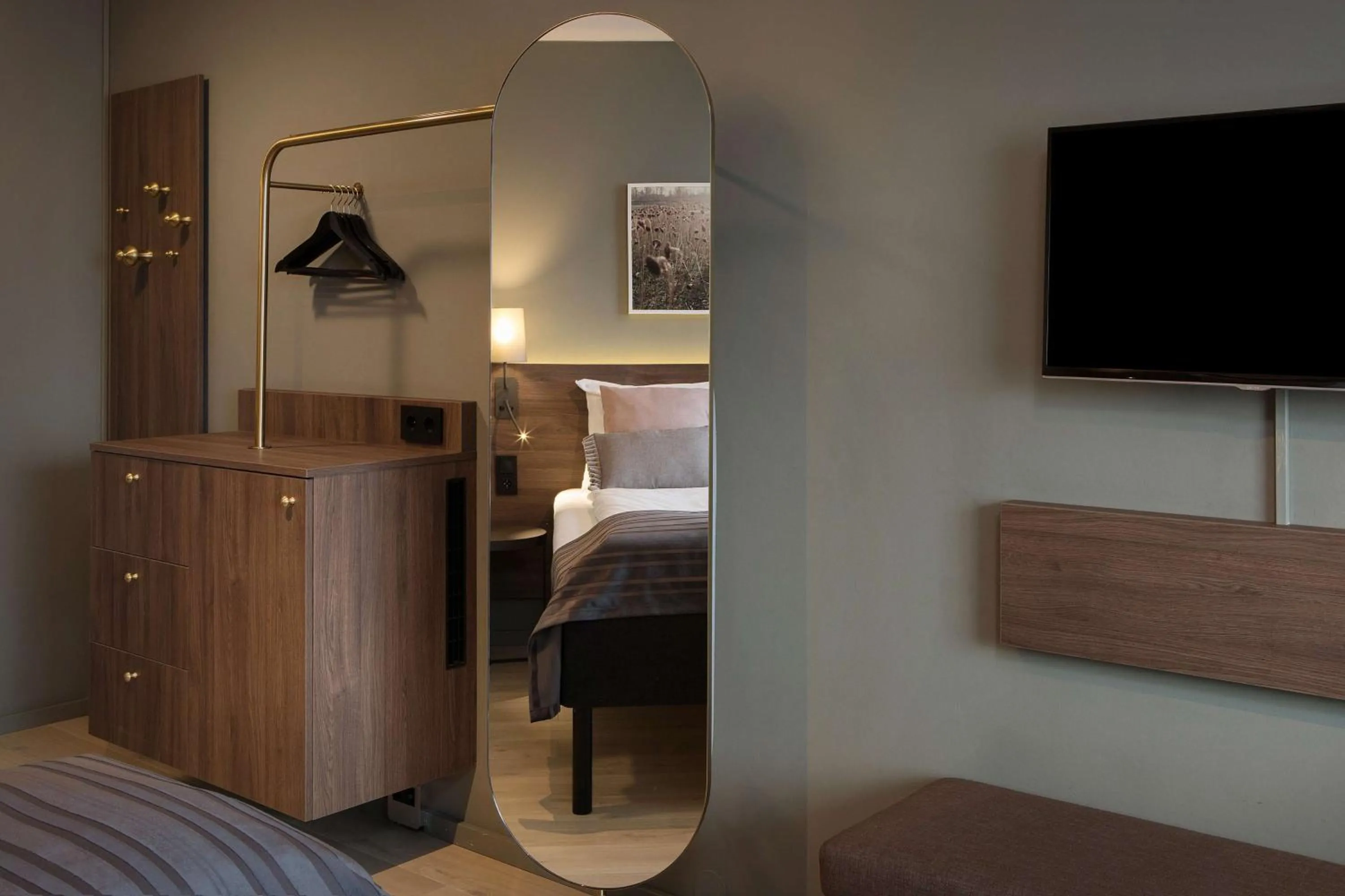 Bedroom, Bed in Scandic Hell