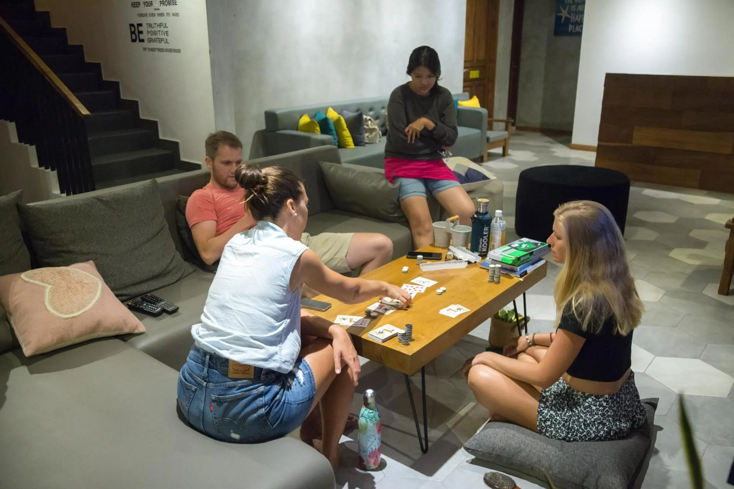 People in Interconnection Hostel