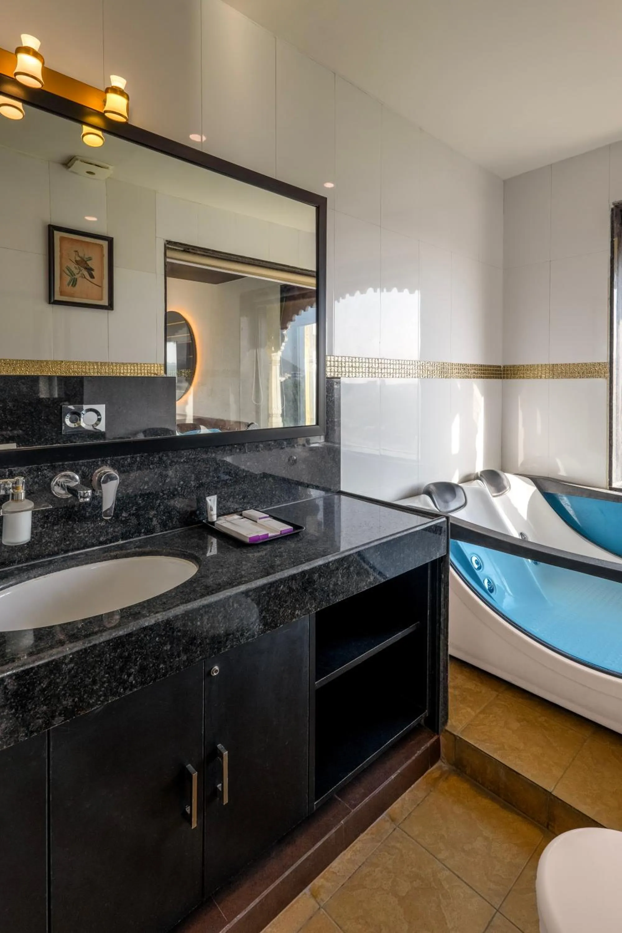 Bathroom, Bed in Sterling Balicha Udaipur