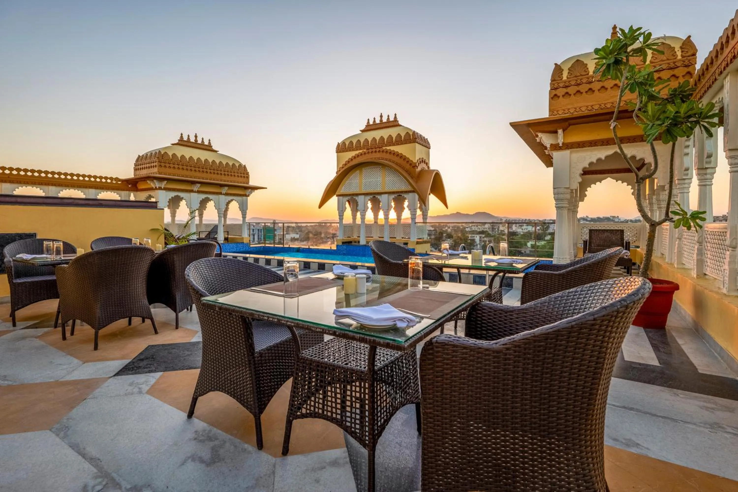 Swimming pool in Sterling Balicha Udaipur