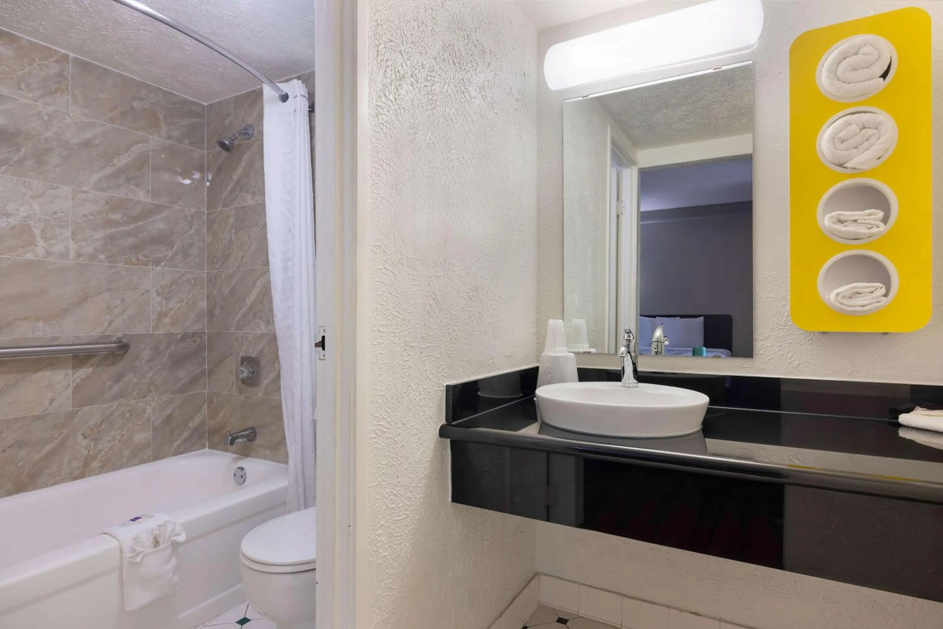 Shower in Motel 6-Beaumont, TX