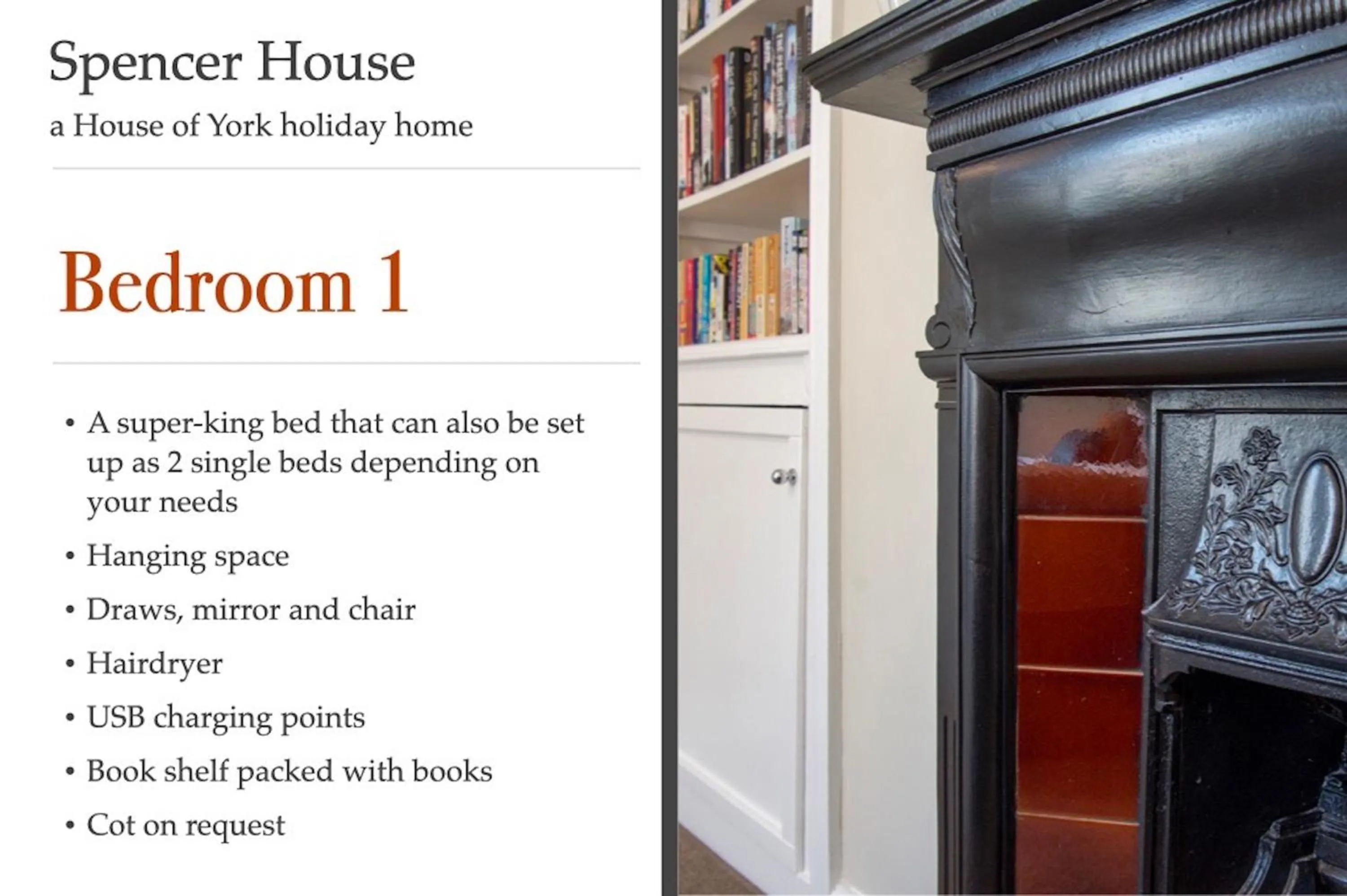 Bedroom in Spencer House