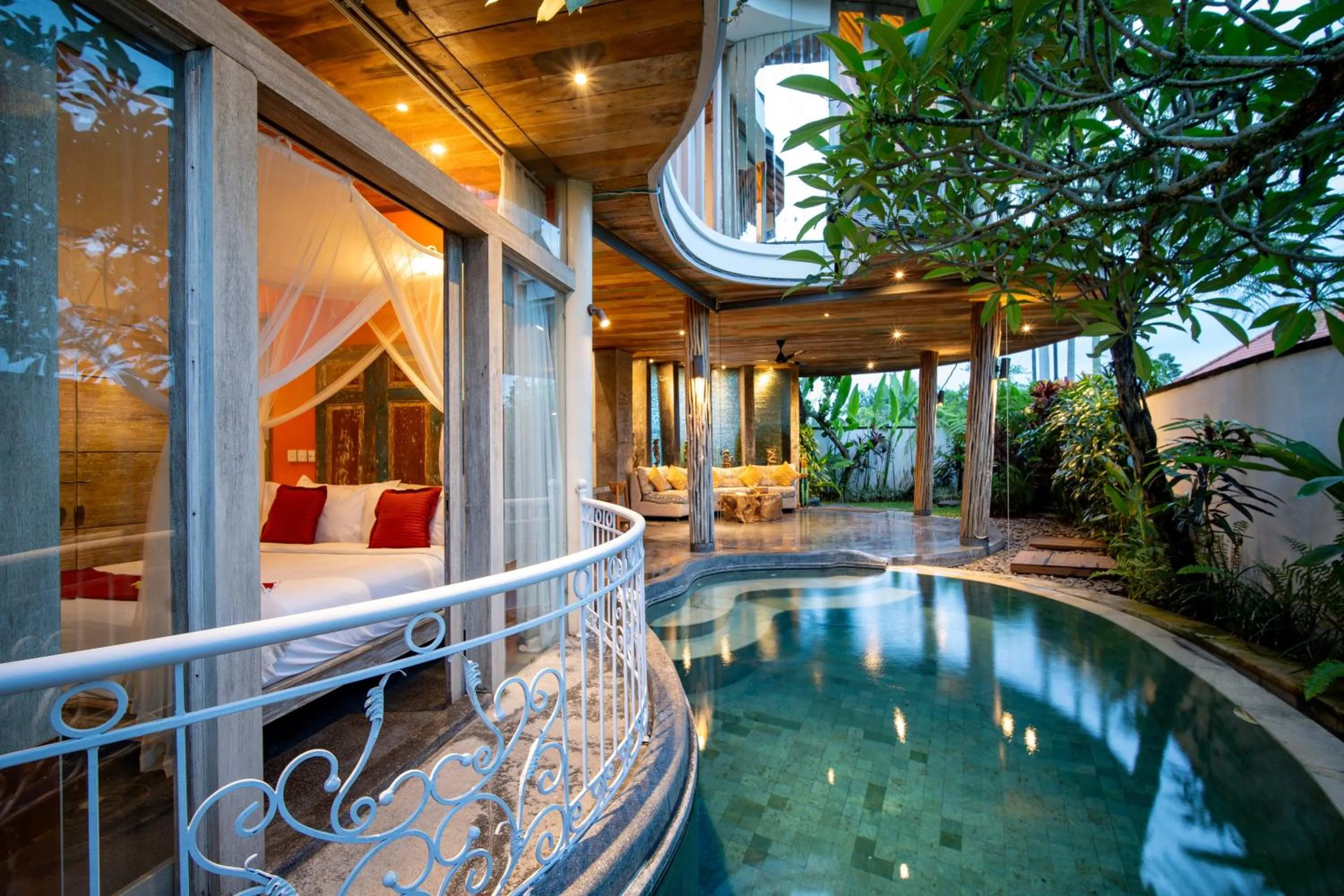 Balcony/Terrace in Aryaswara Villa Ubud