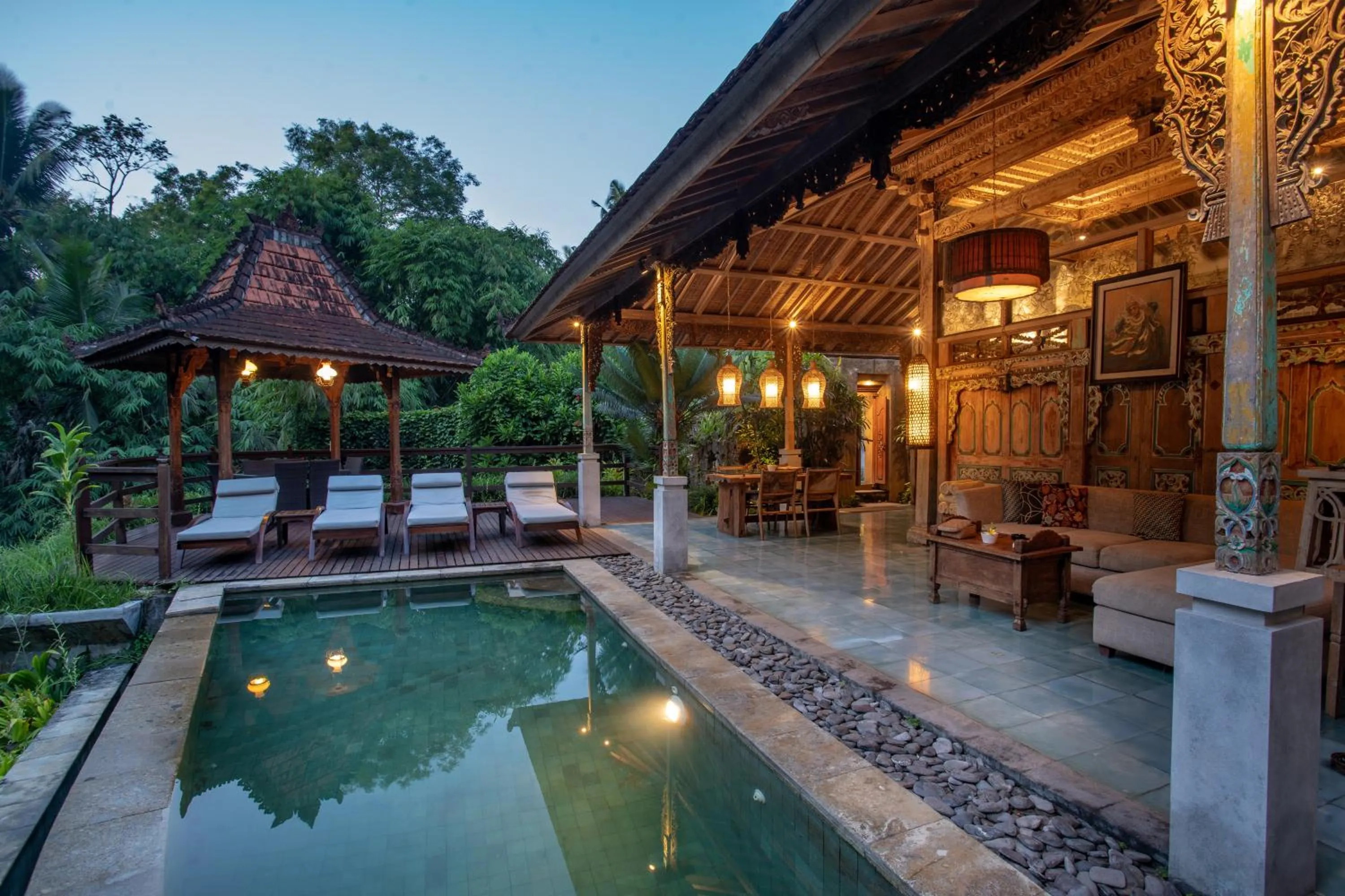 Pool view in Aryaswara Villa Ubud