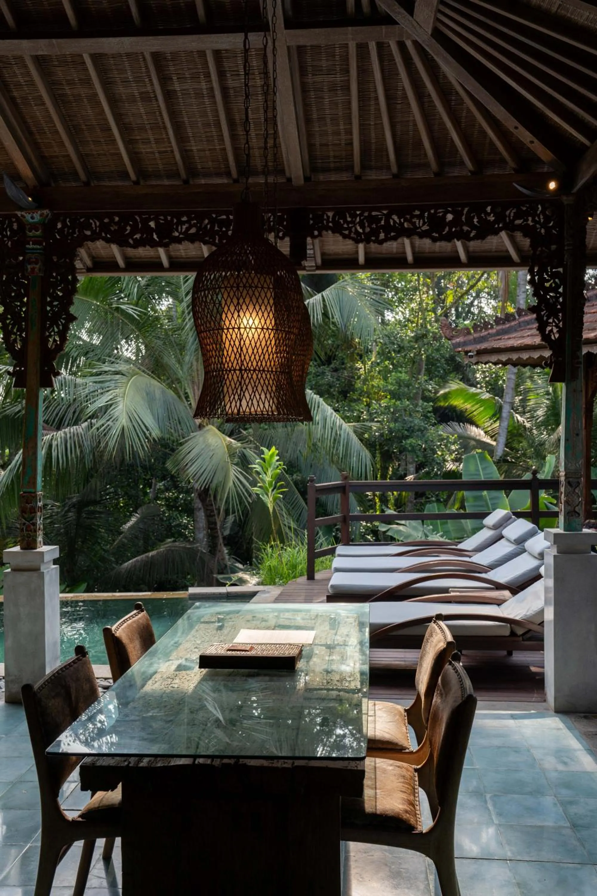 Seating area in Aryaswara Villa Ubud