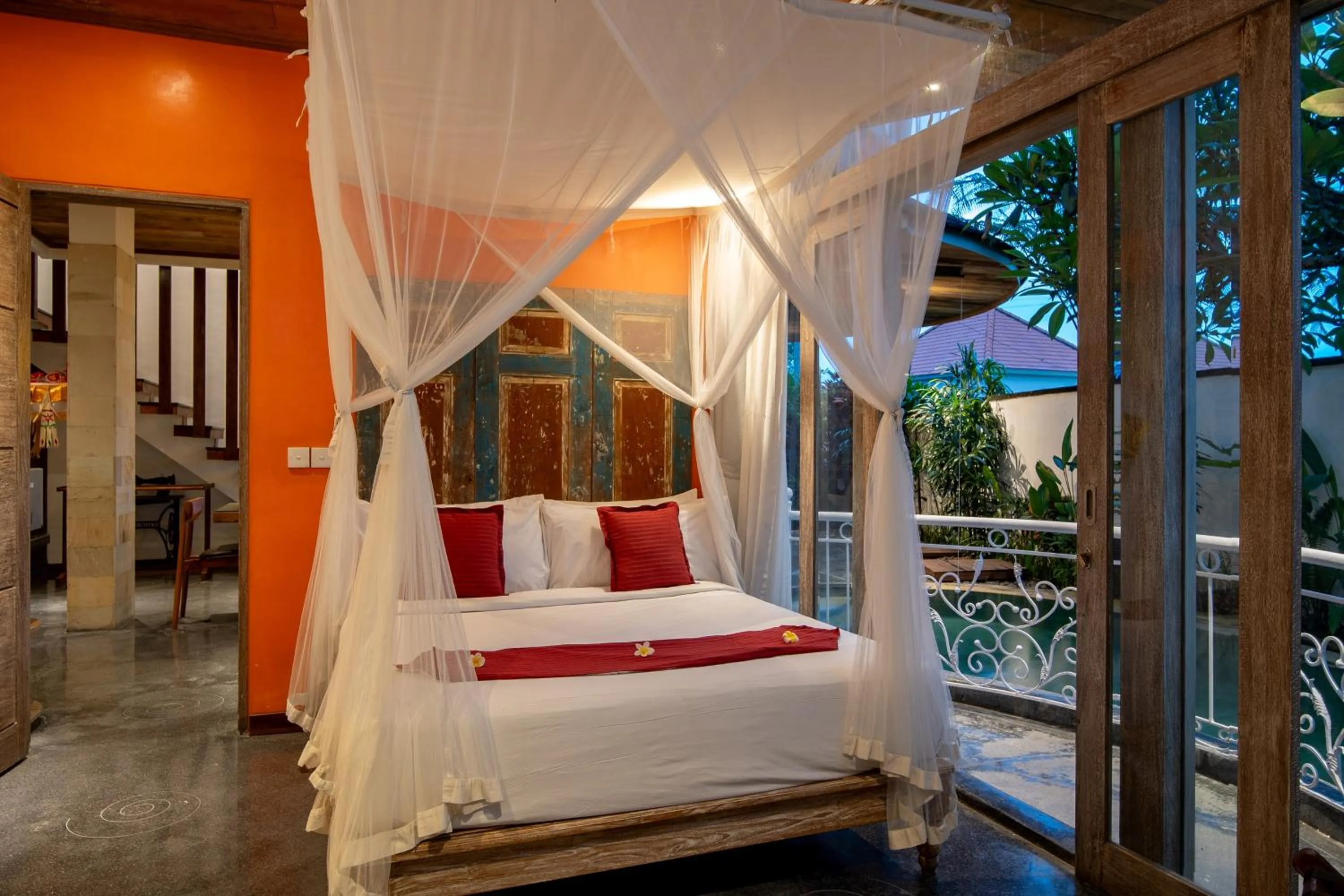 Bed in Aryaswara Villa Ubud