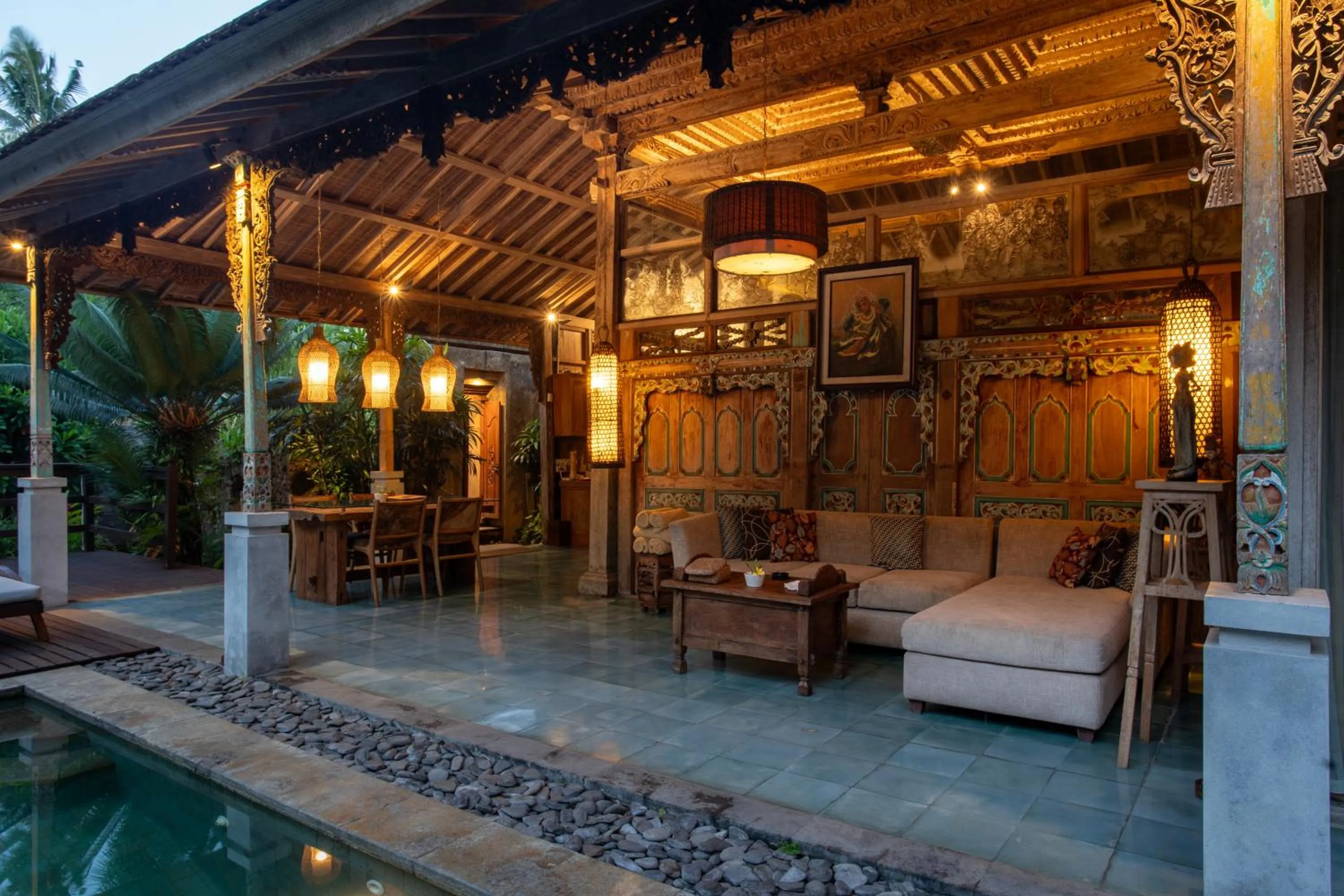 Living room in Aryaswara Villa Ubud