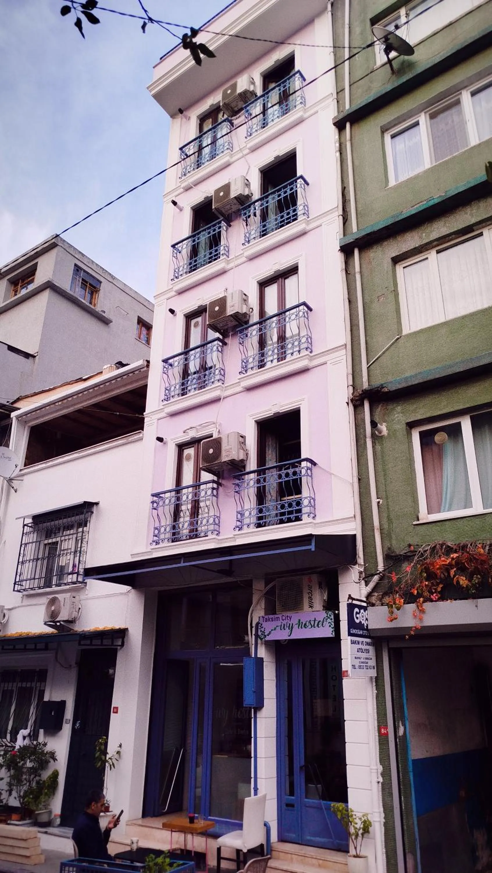 Property building in ivy hostel cafe