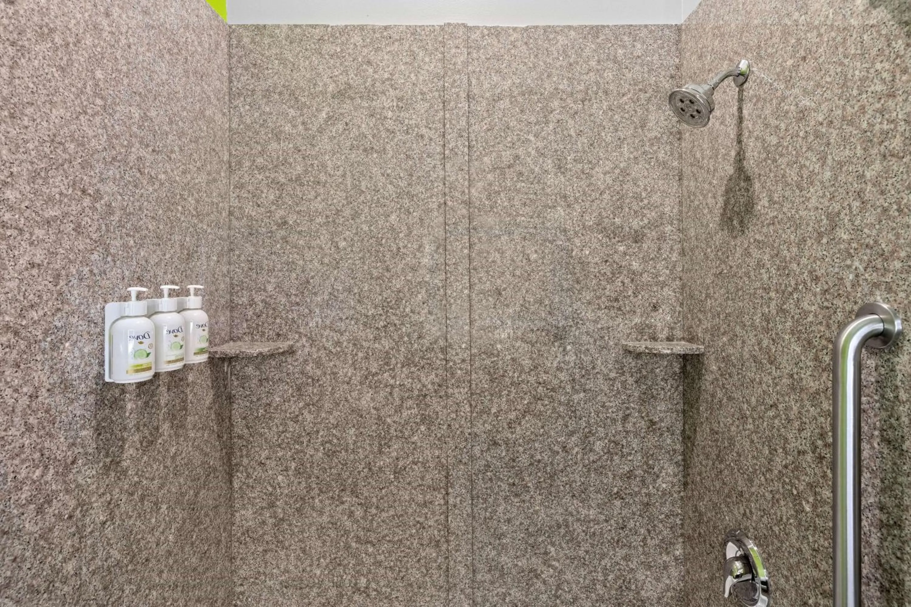 Shower in La Quinta Inn Suites by Wyndham Raymondville Harlingen