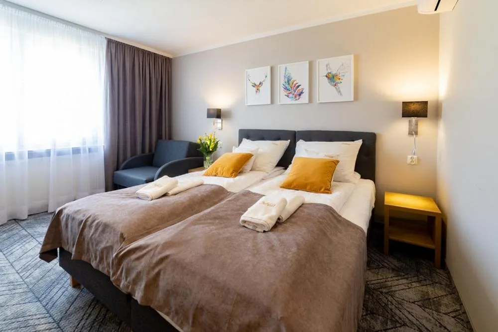 Bed in Hotel Jubilat