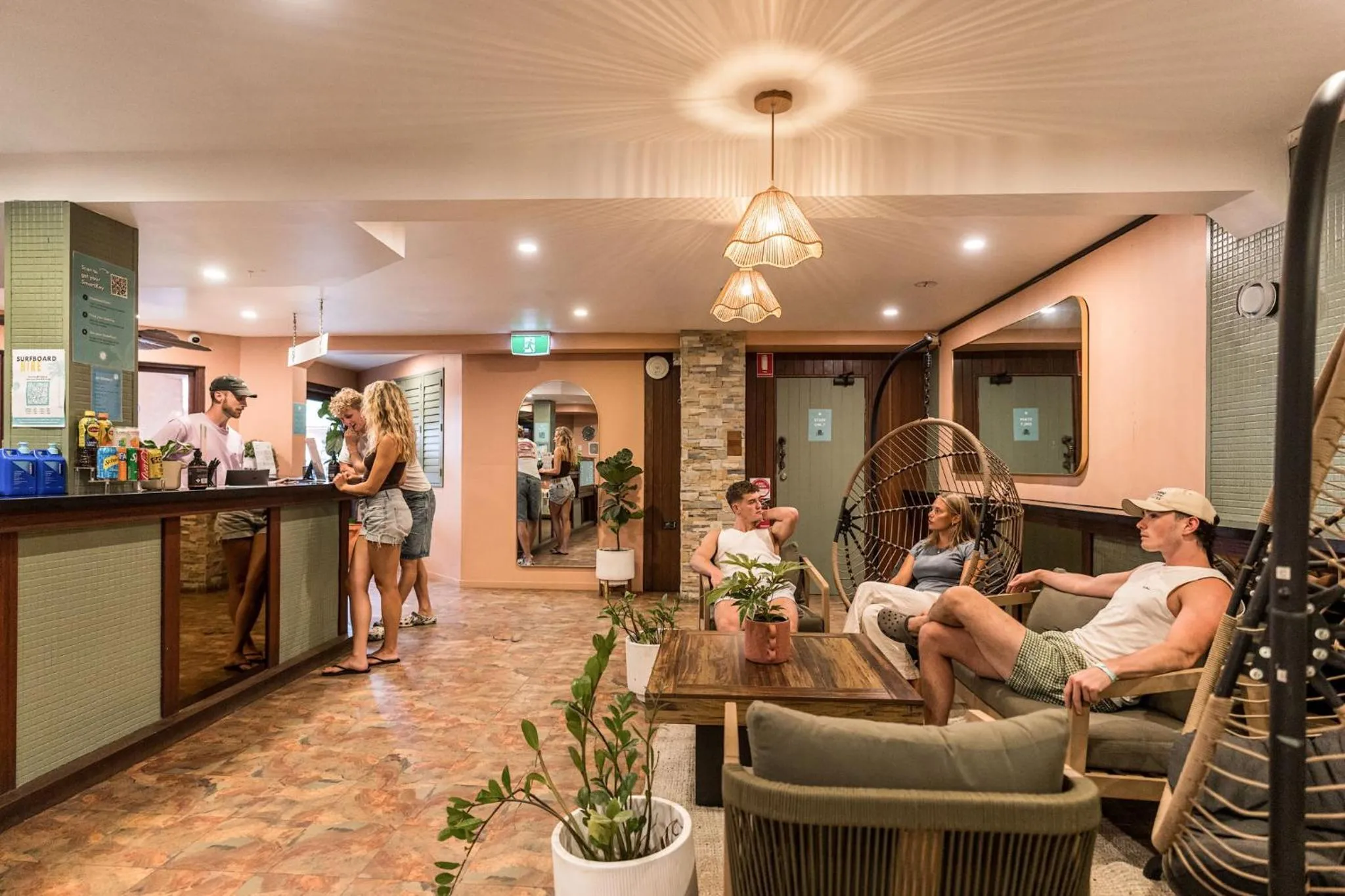 Lobby or reception in Aquarius Backpackers Resort