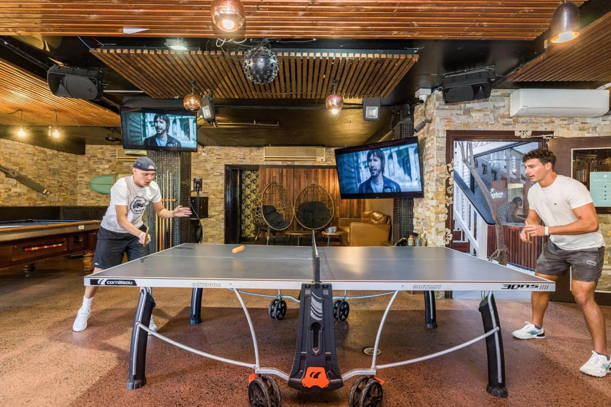 Table tennis in Aquarius Backpackers Resort