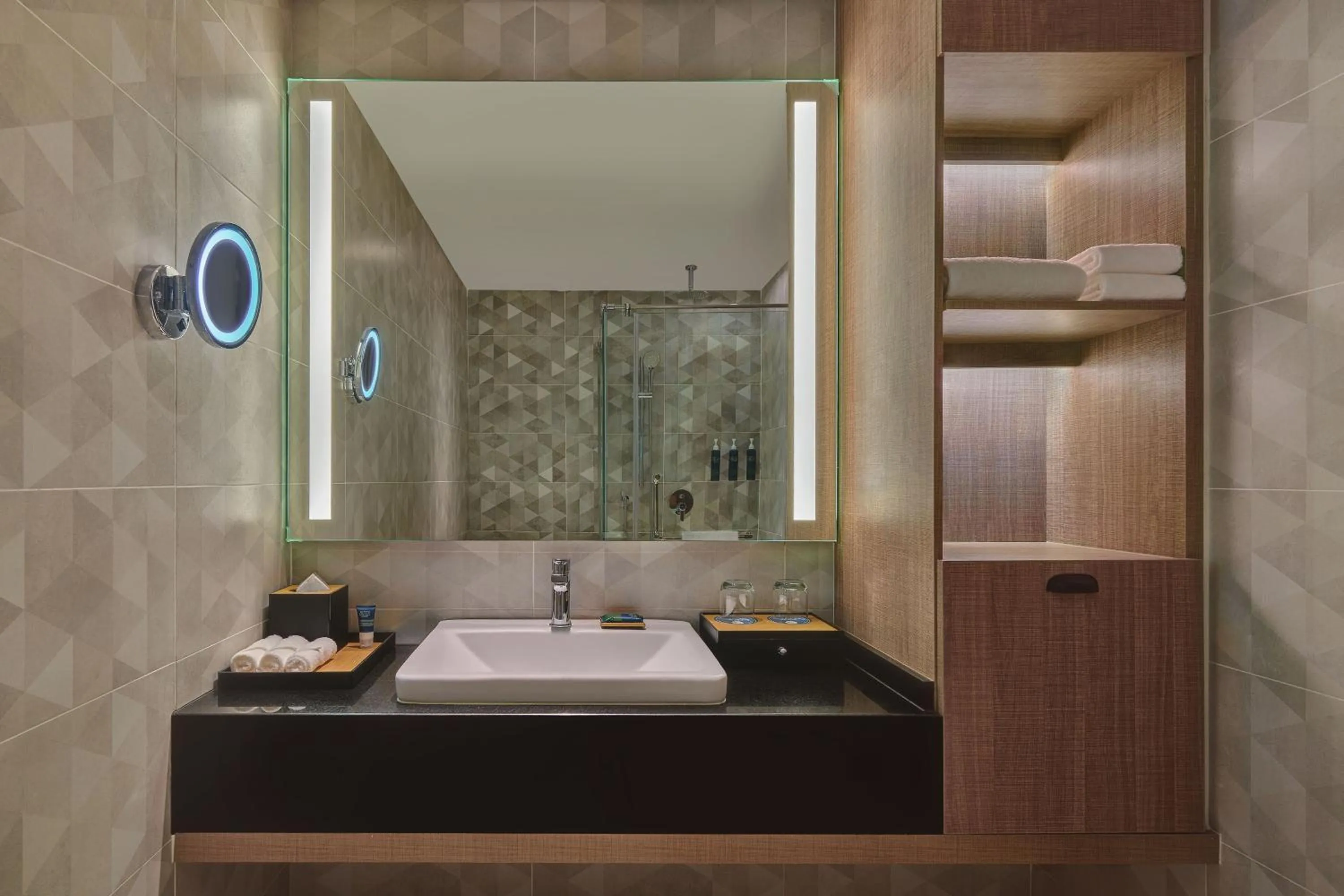 Bathroom, Bed in Four Points by Sheraton Desaru