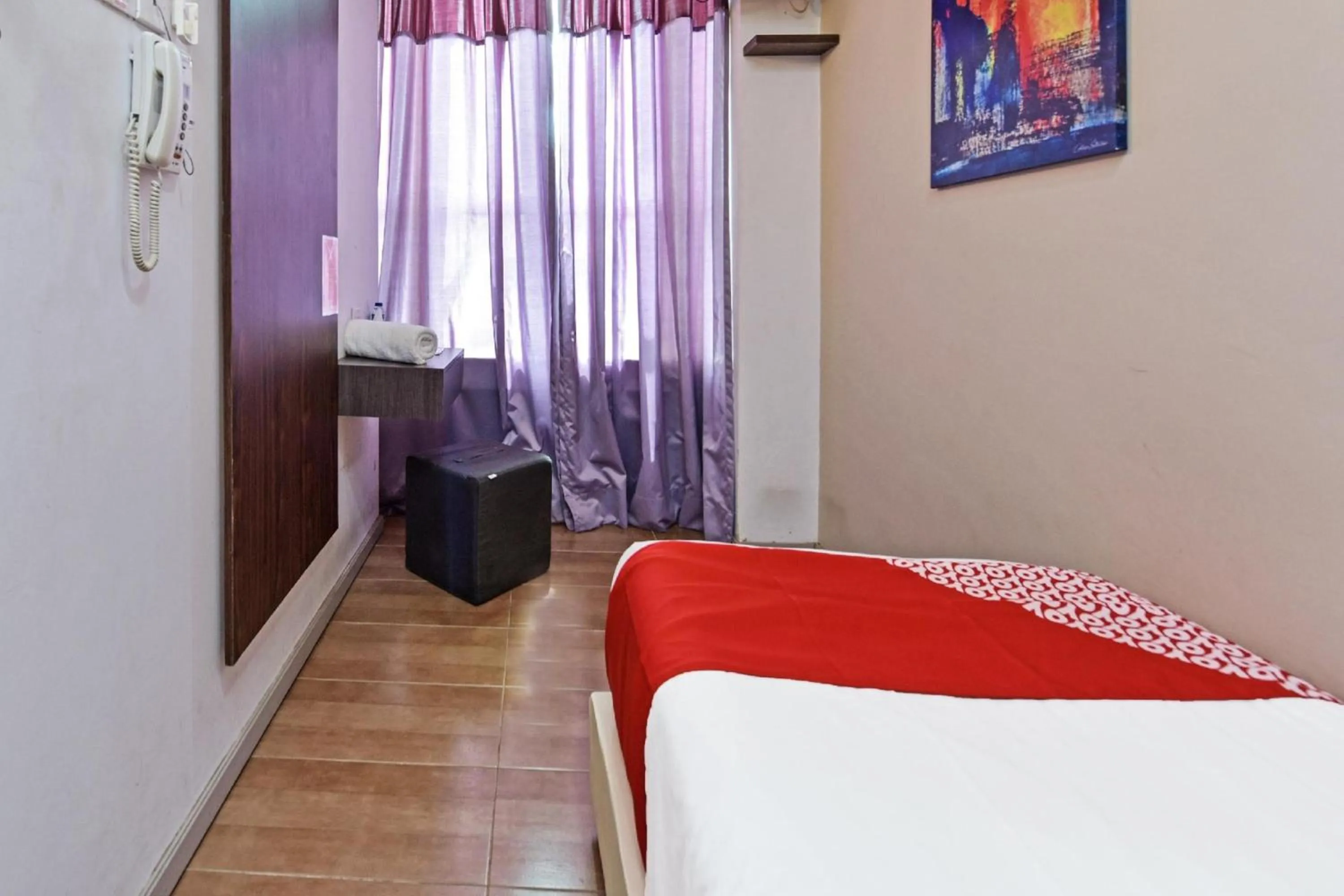 View (from property/room), Bed in Hotel O Fajar Baru Boutique Hotel