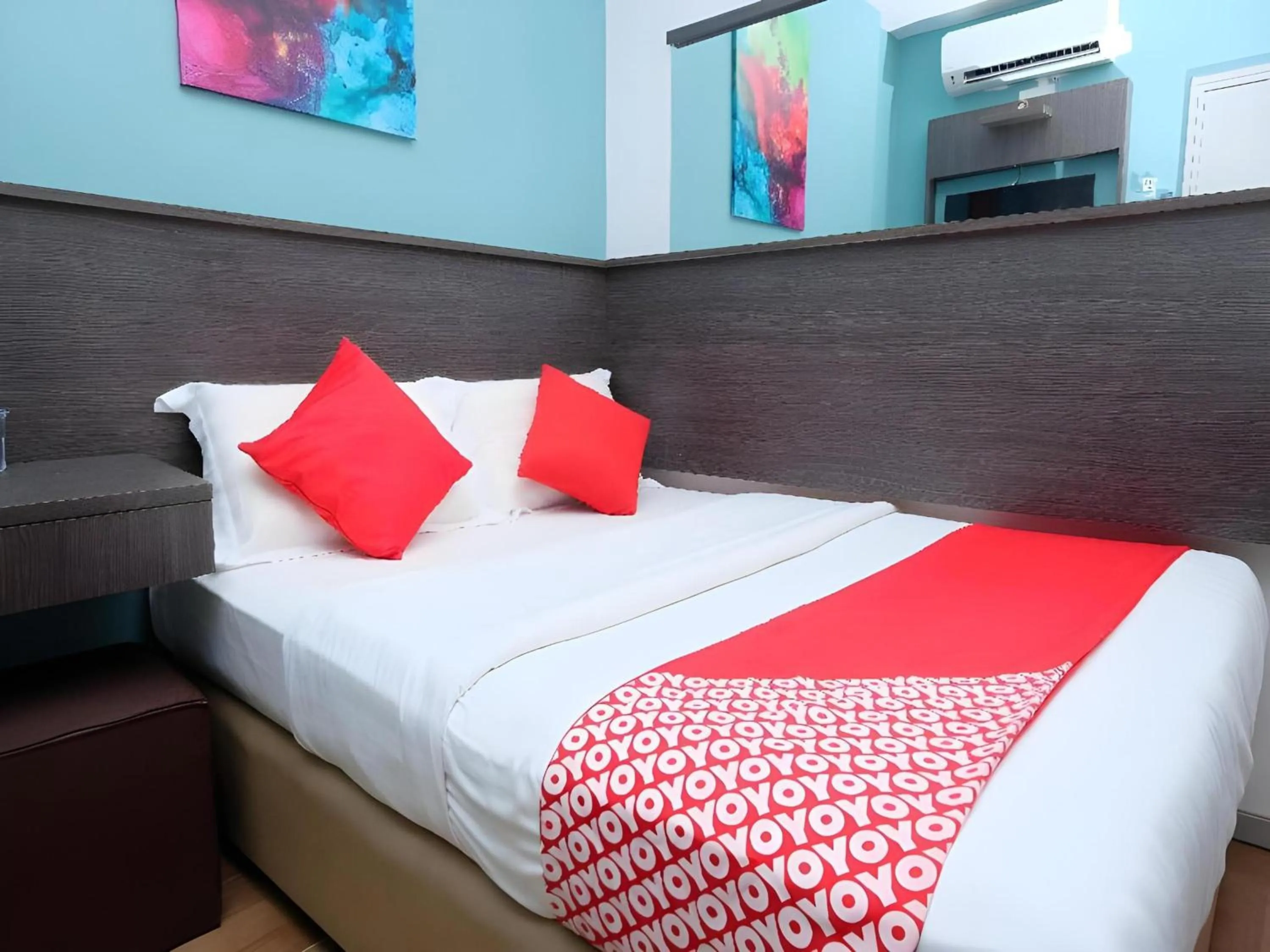 Photo of the whole room, Bed in Hotel O Fajar Baru Boutique Hotel