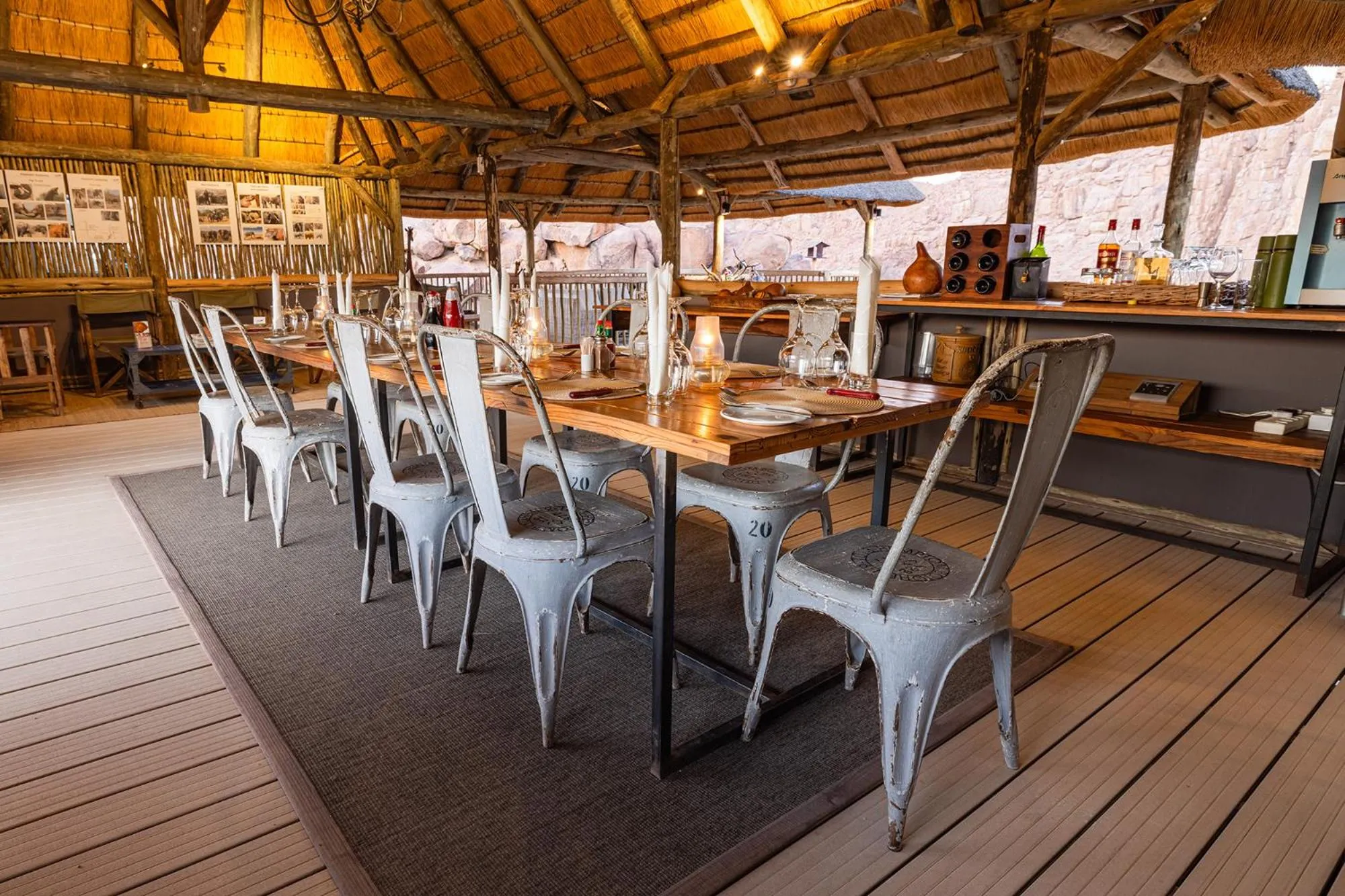 Dining area in Ozondjou Trails