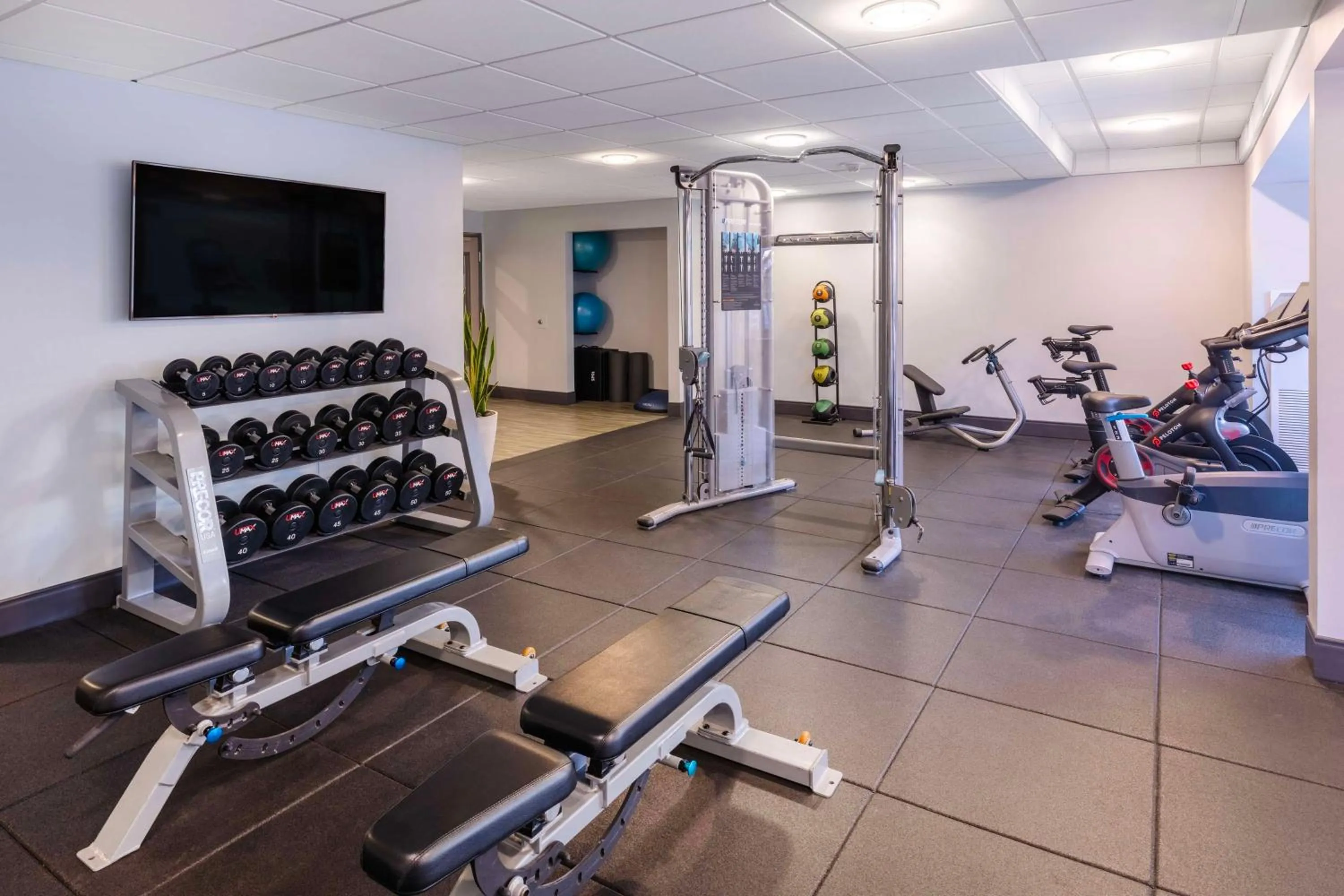 Fitness centre/facilities in Hilton San Jose