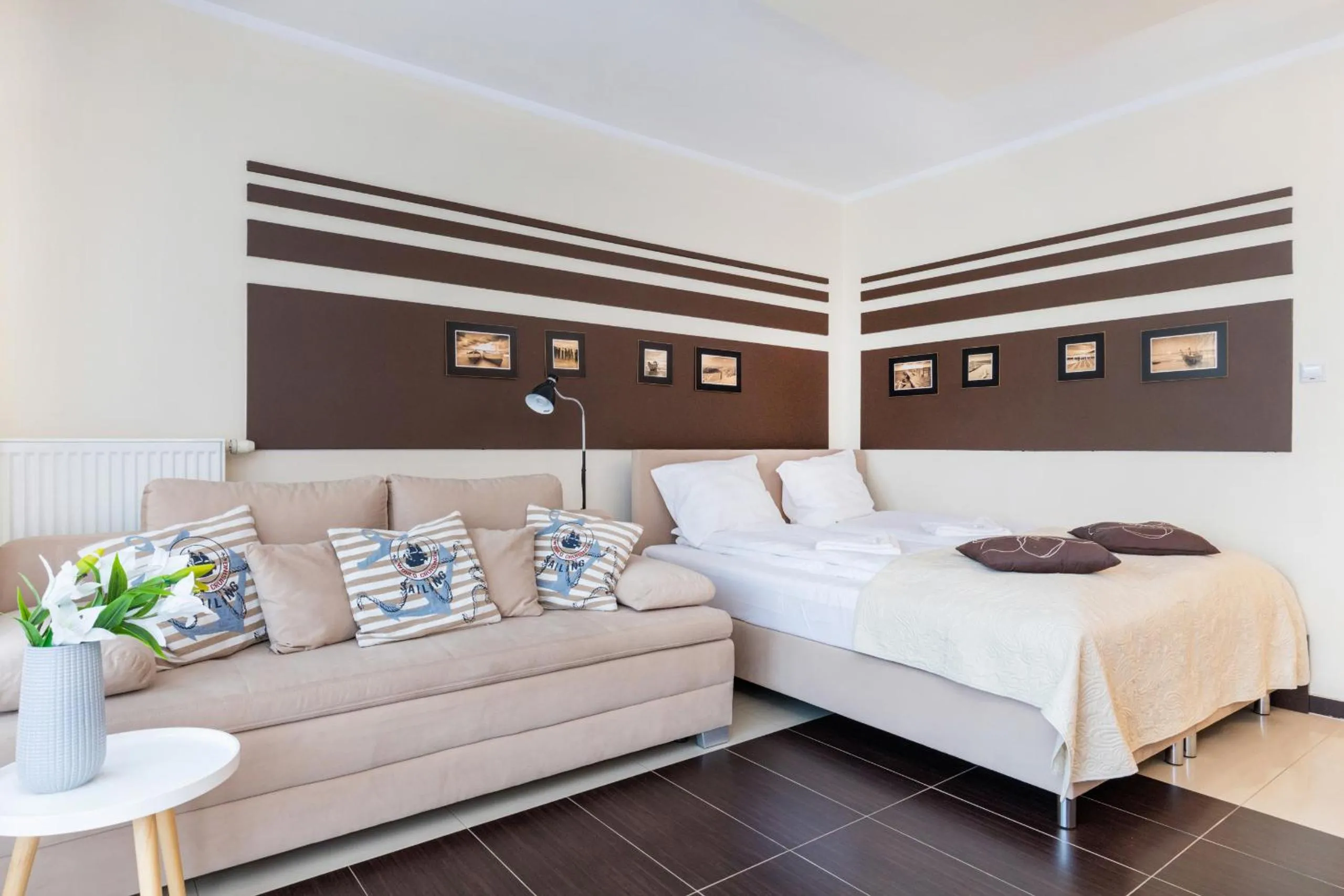 Living room, Bed in Apartament Villa Marea Misdroy by Noclegi Renters