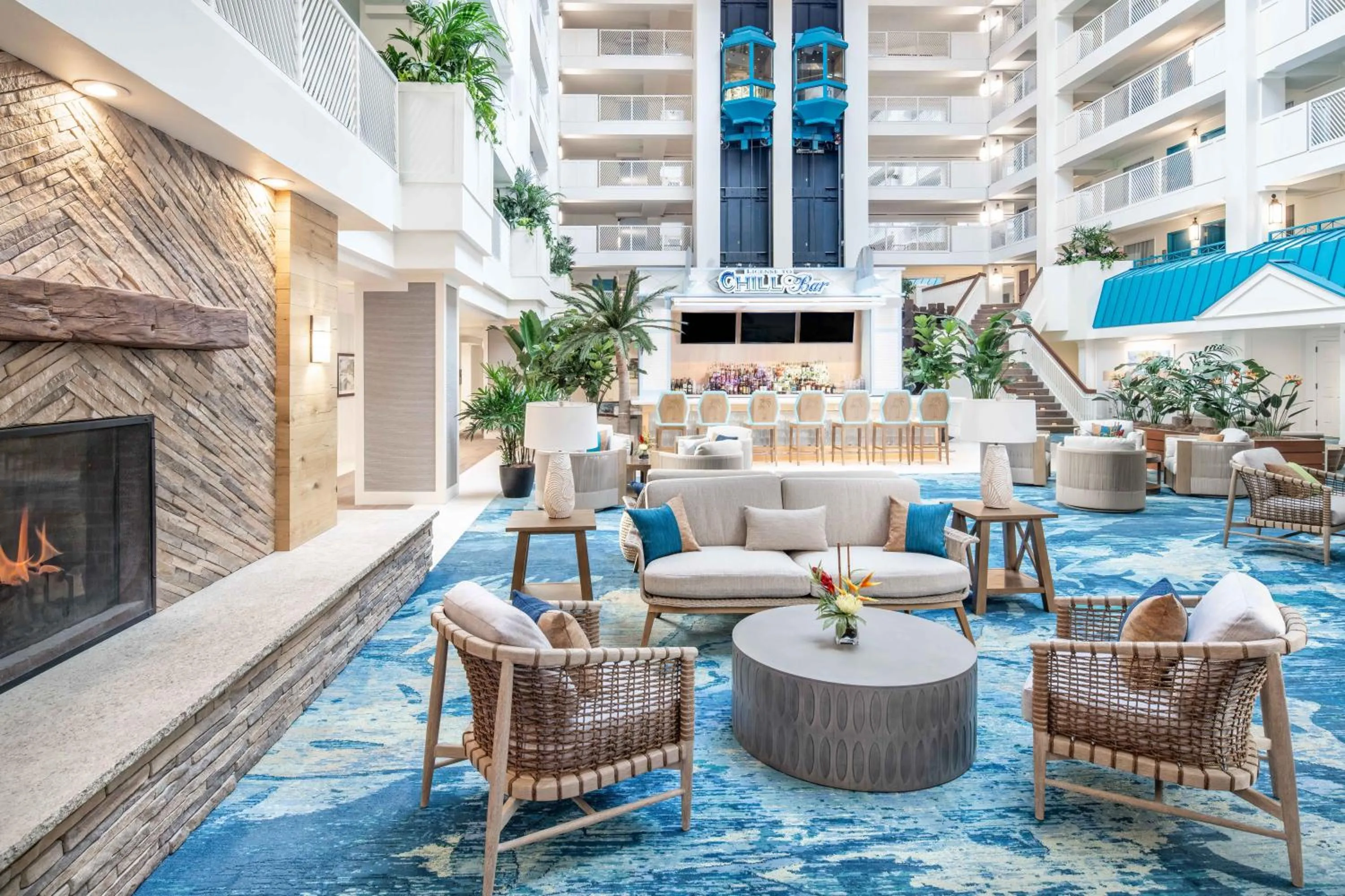 Communal lounge/ TV room in Margaritaville Resort Lake Tahoe