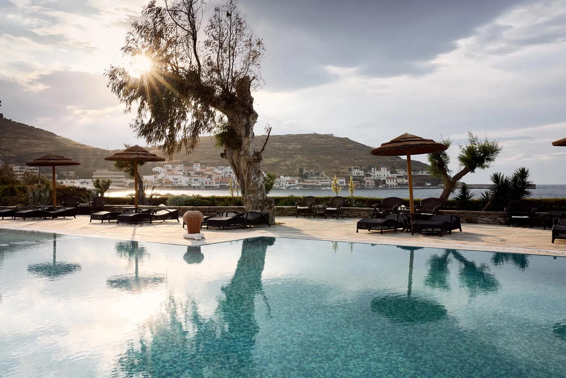 Pool view in Porto Kea Suites by Sandglass