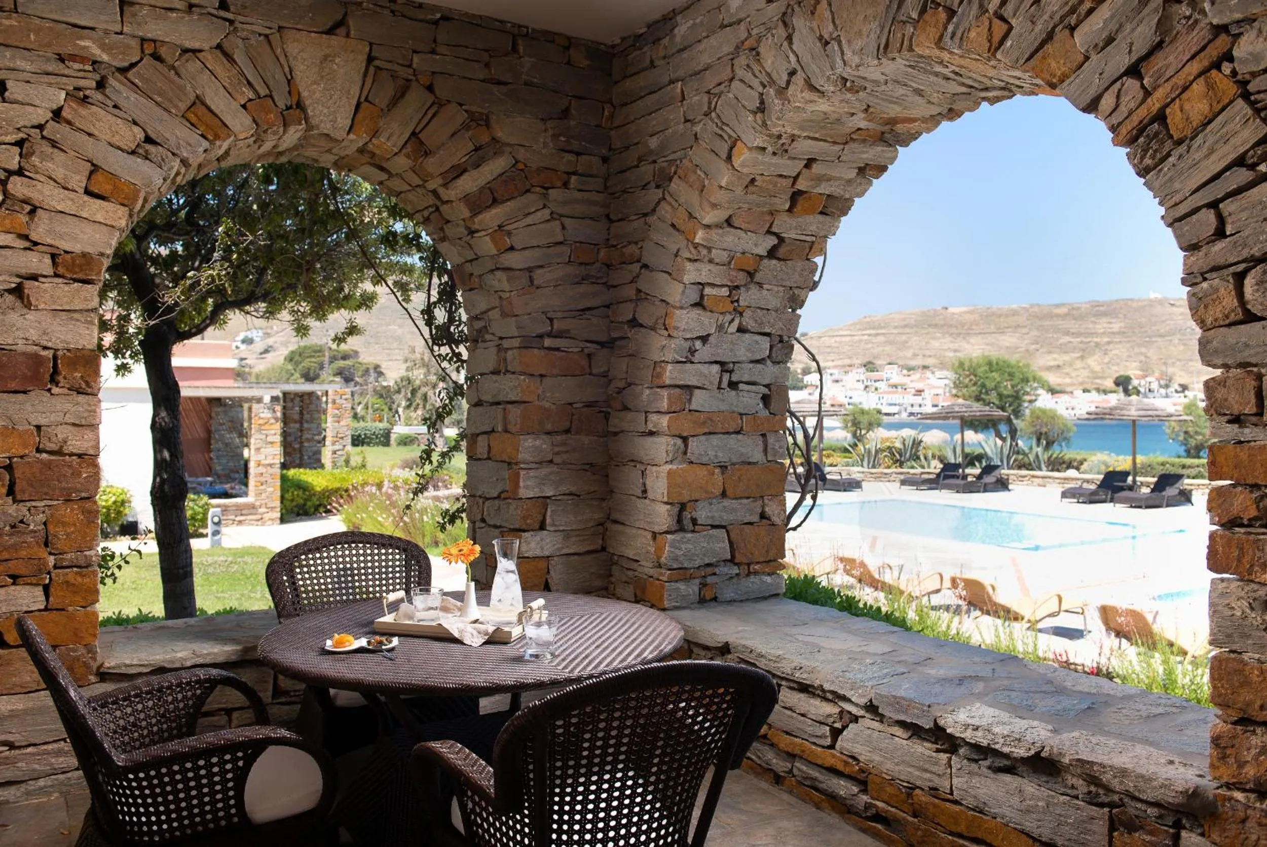 Balcony/Terrace in Porto Kea Suites by Sandglass