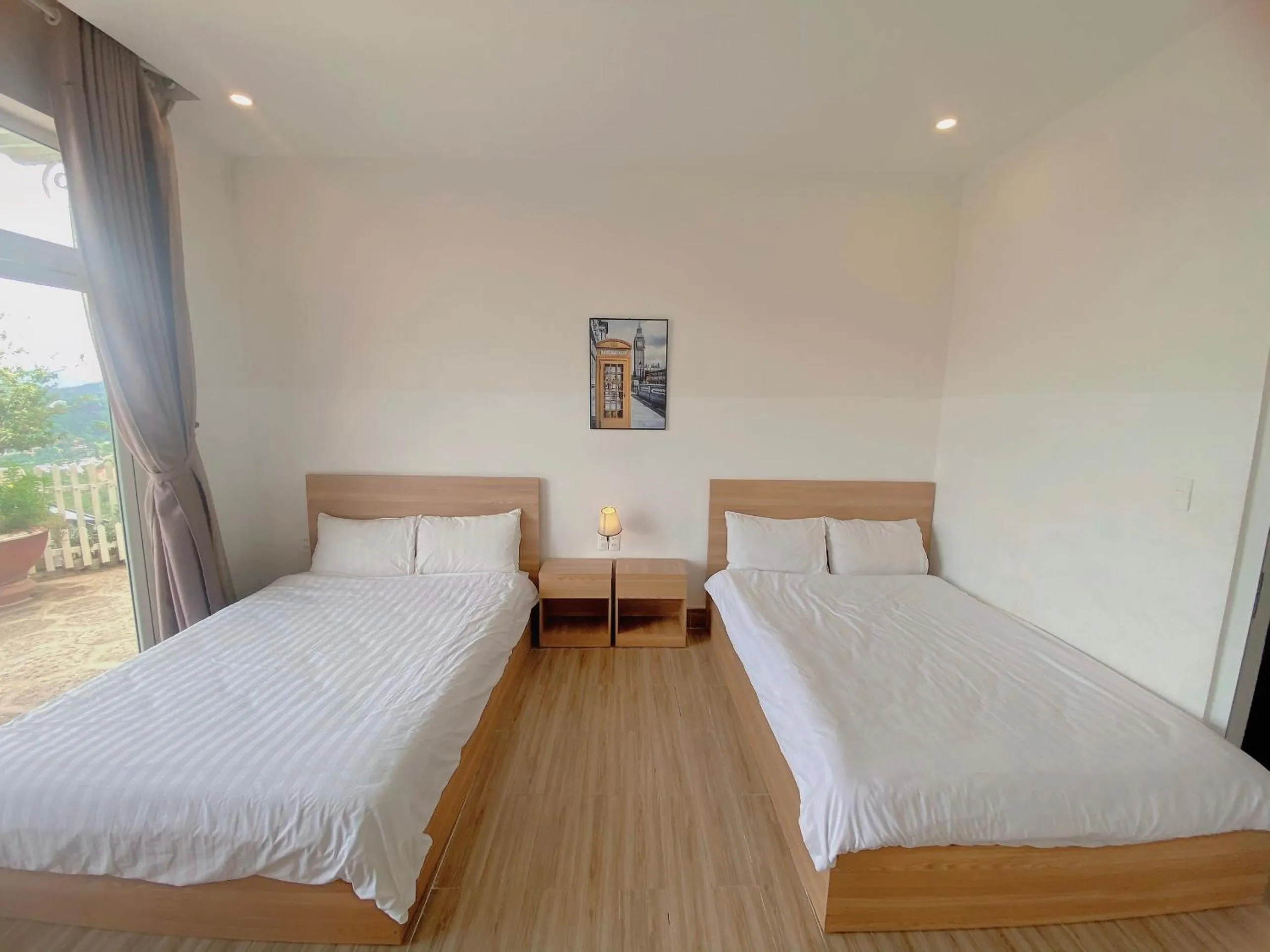 Bed in Lacami Dalat Hotel