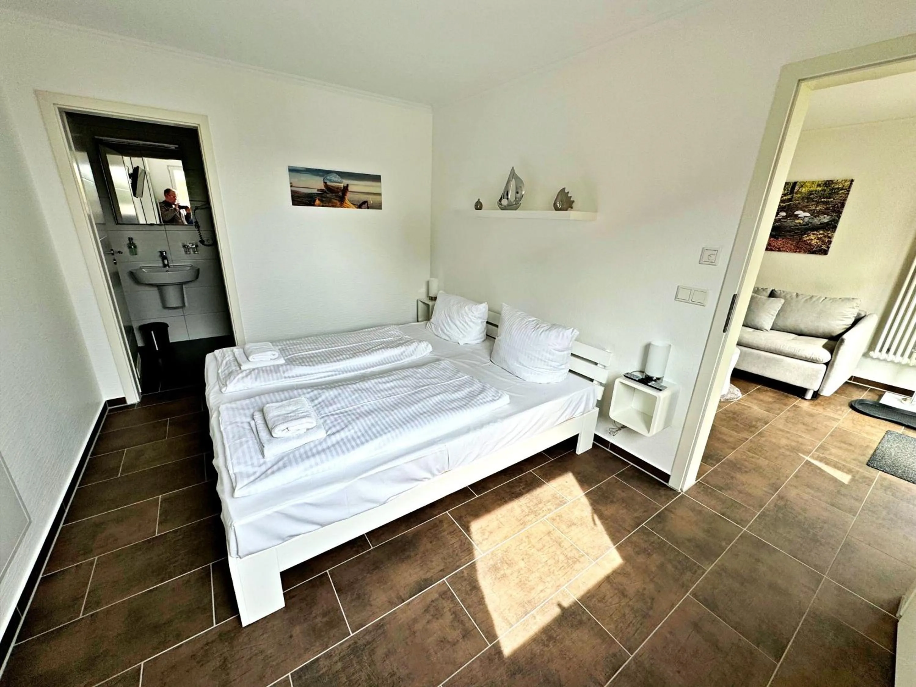 Bed in Ferienwohnung Altenberg 02