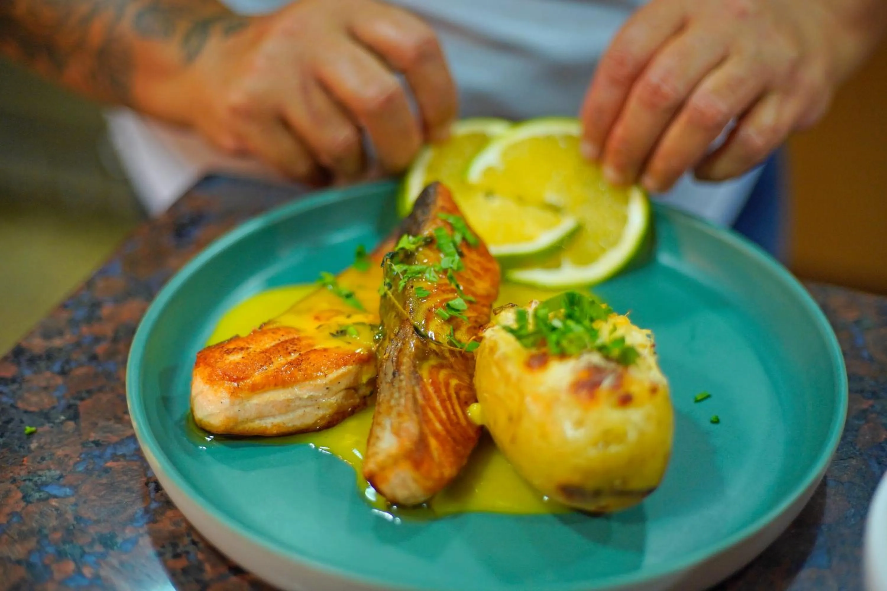 Food in Cliffside Luxury Inn