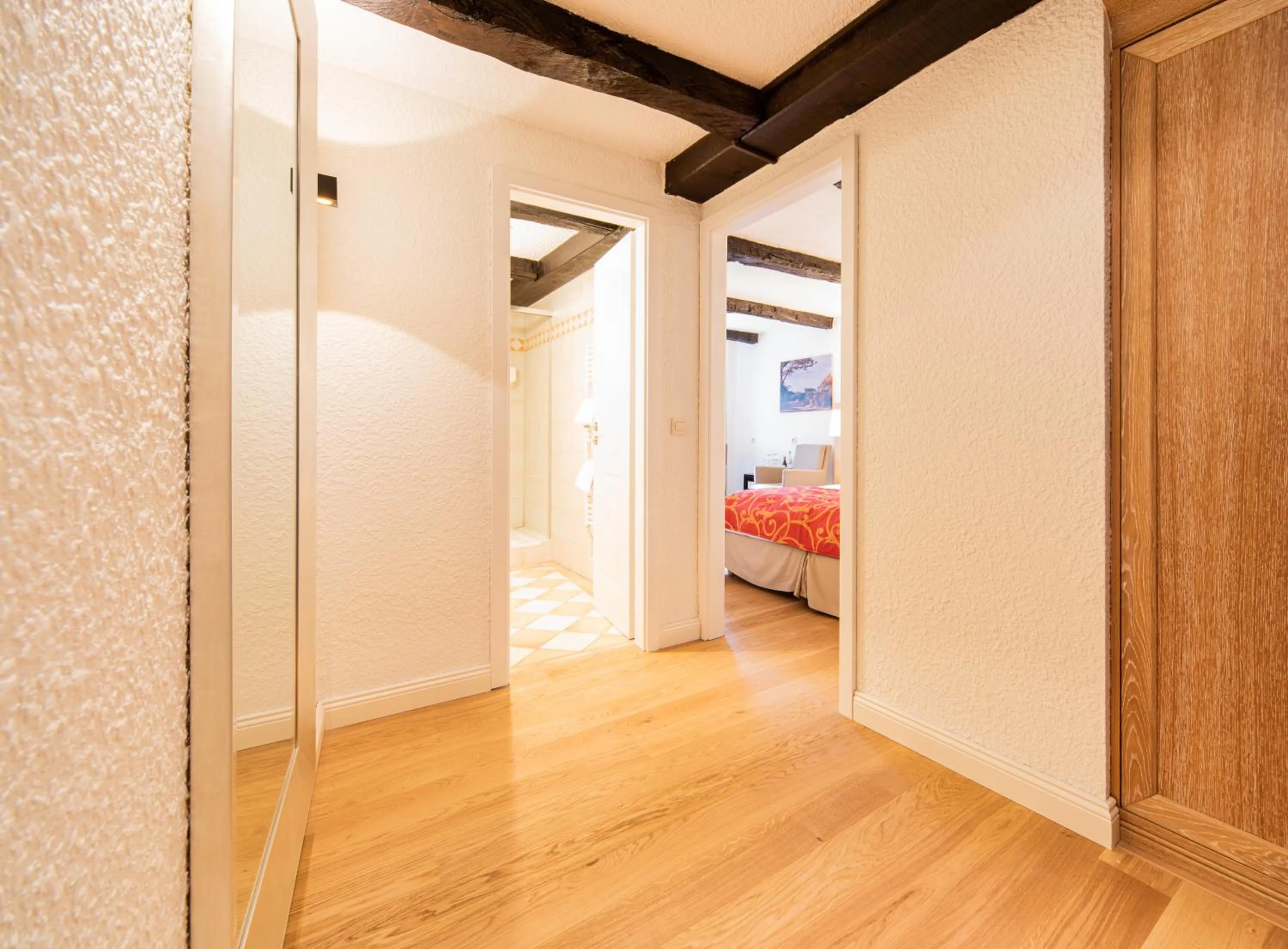 Bed in Romantik Hotel Walhalla