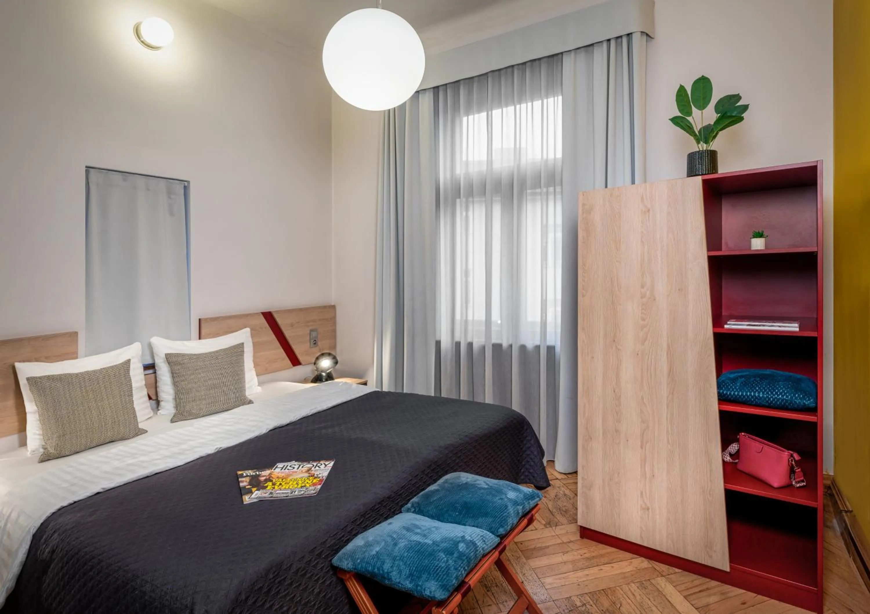 Bedroom, Bed in Art House Apartments by Adrez