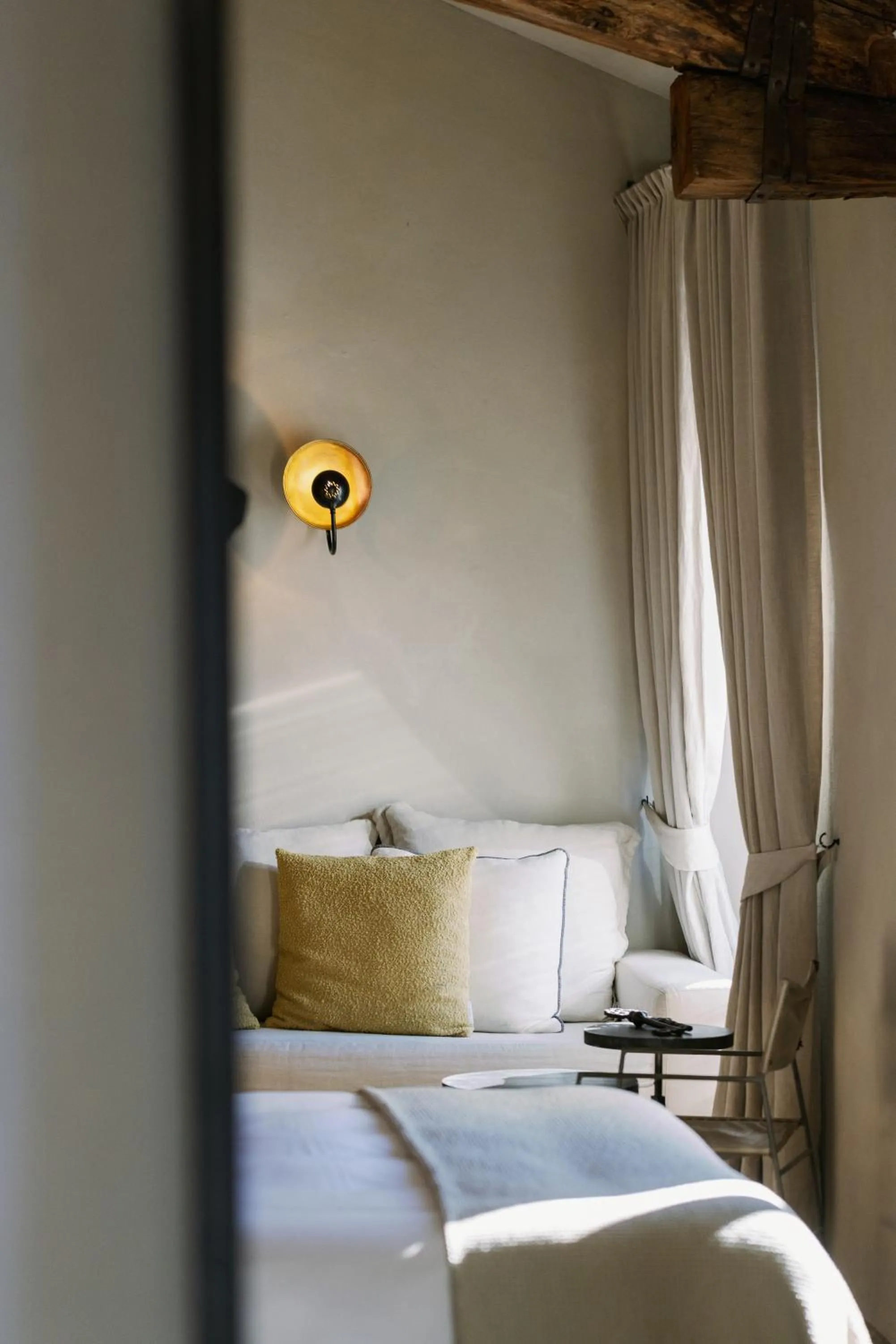 Bed in Relais Castello di Morcote