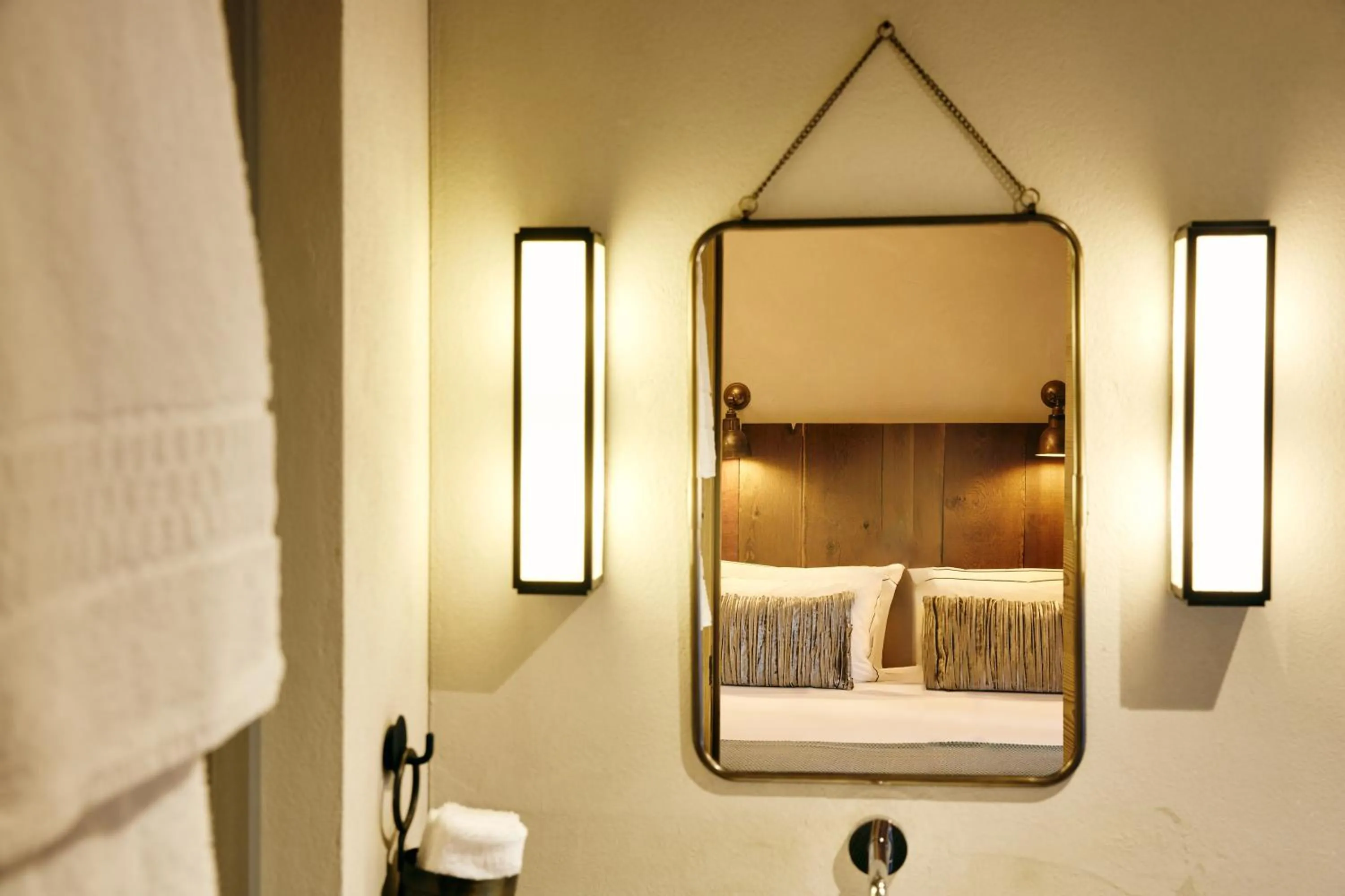 Bed in Relais Castello di Morcote