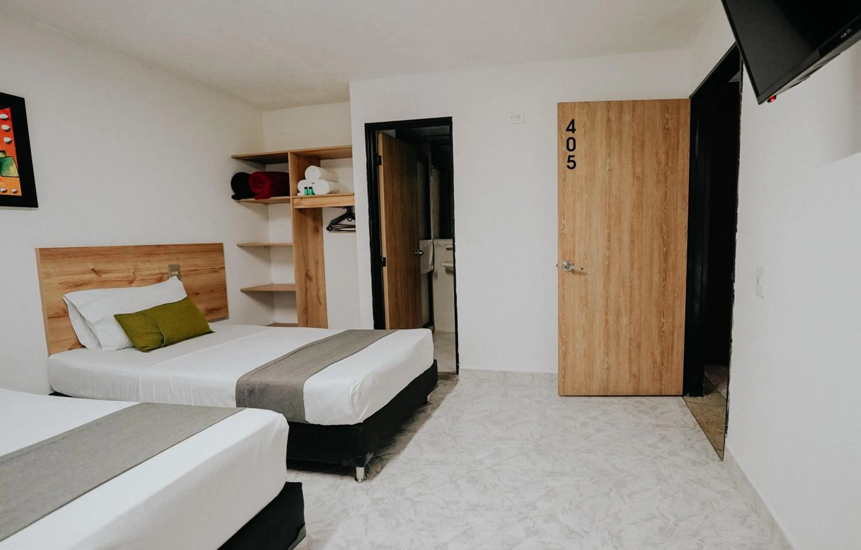 Bed in Hotel Balcones del Estadio