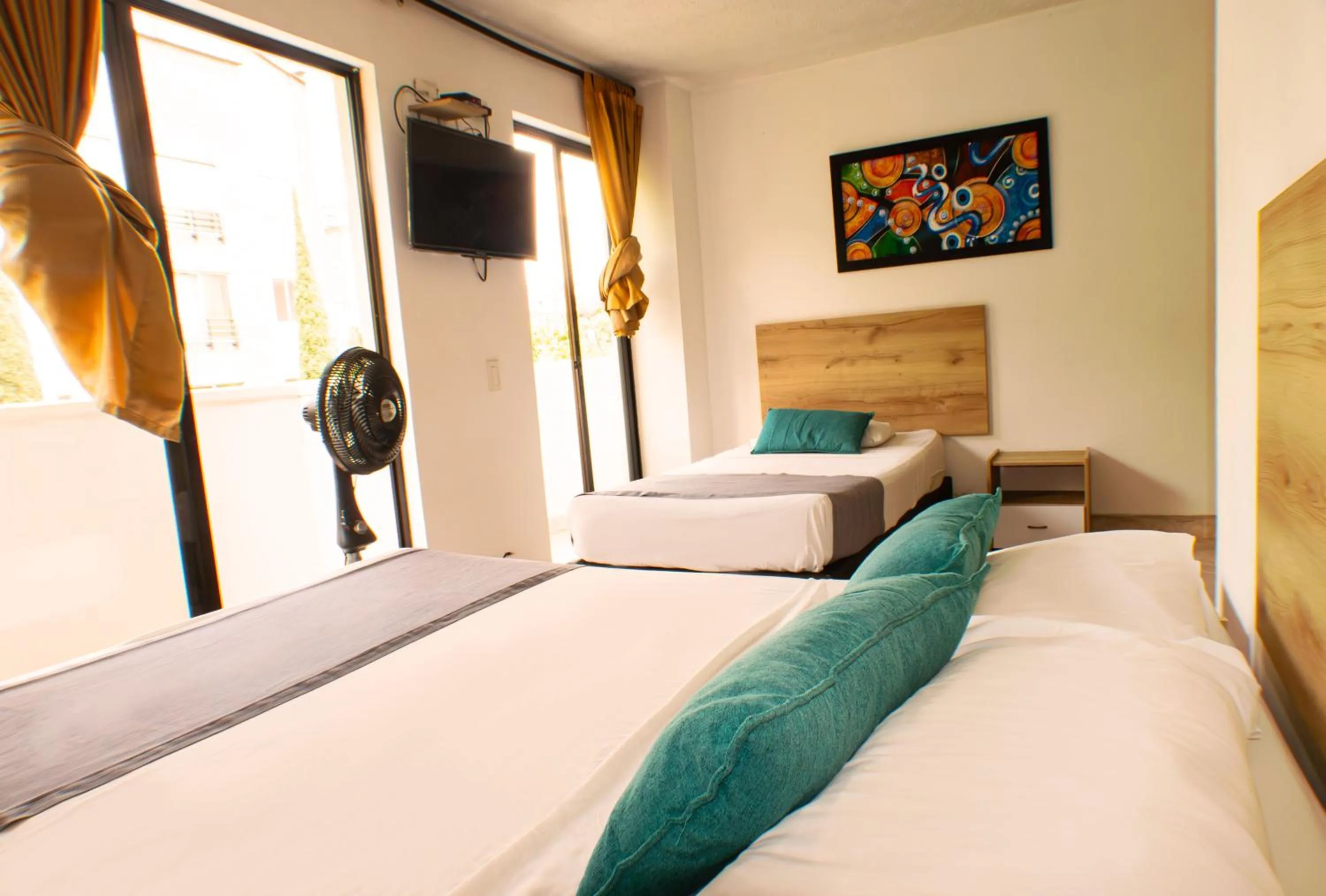 Bed in Hotel Balcones del Estadio