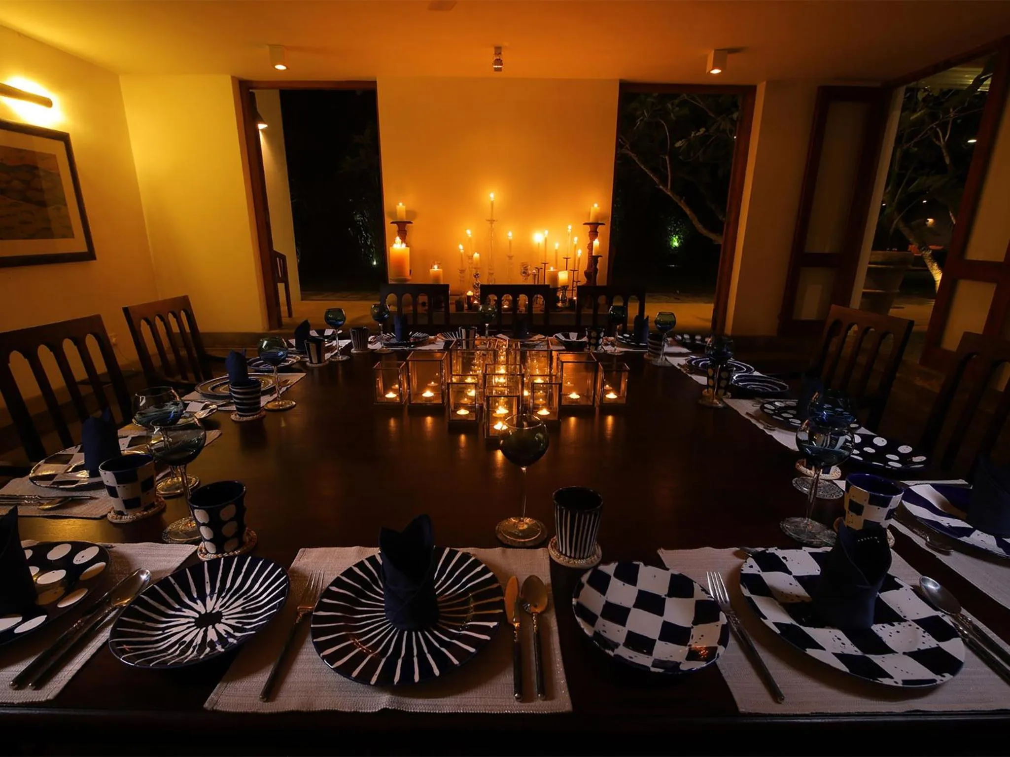 Dining area in Saffron & Blue