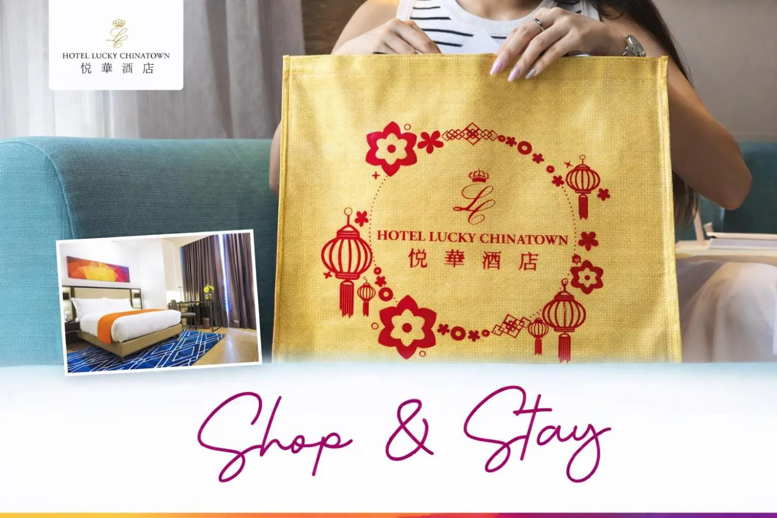 Text overlay in Hotel Lucky Chinatown Binondo Manila