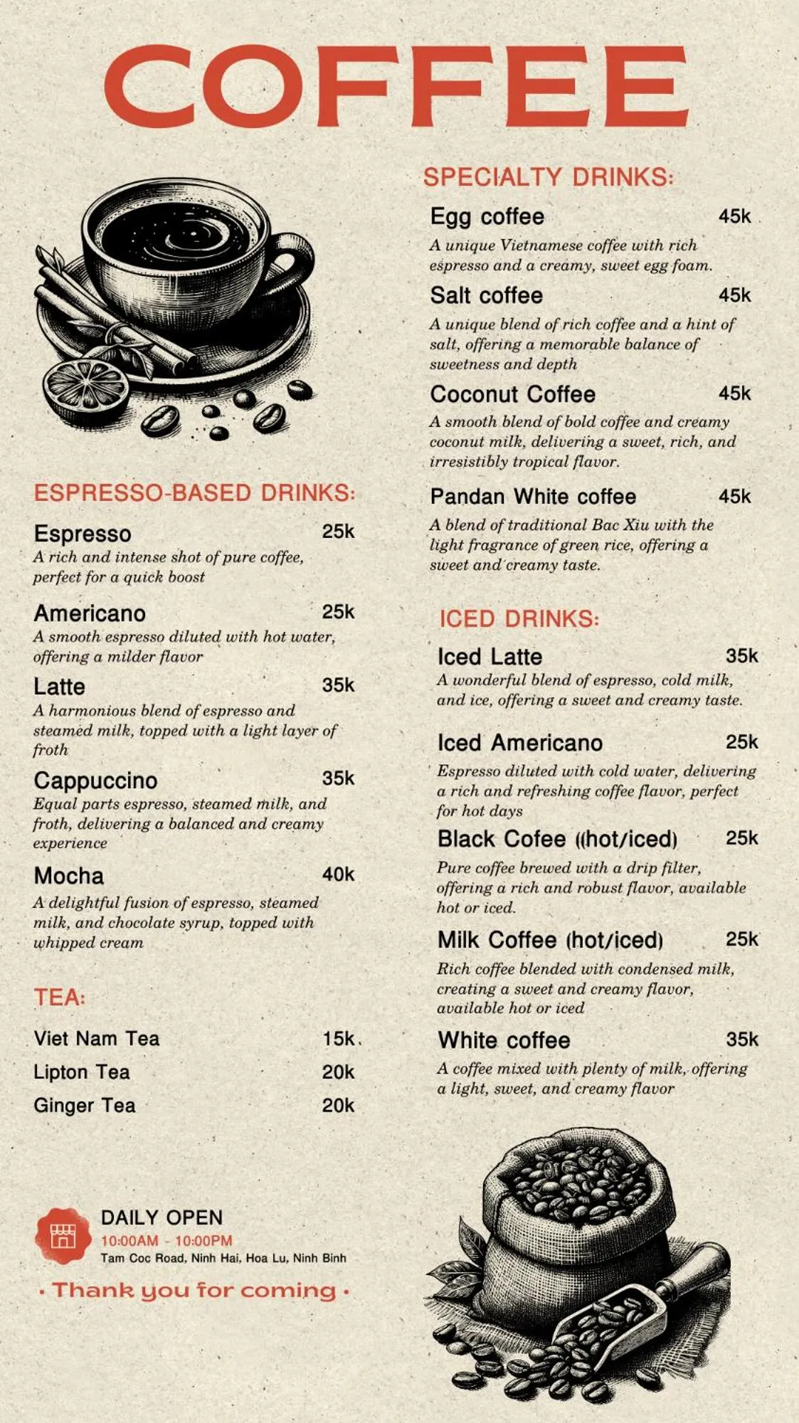 Restaurant/places to eat in Tam Coc Lavender Homestay -Authentic Ninh Binh Experiences