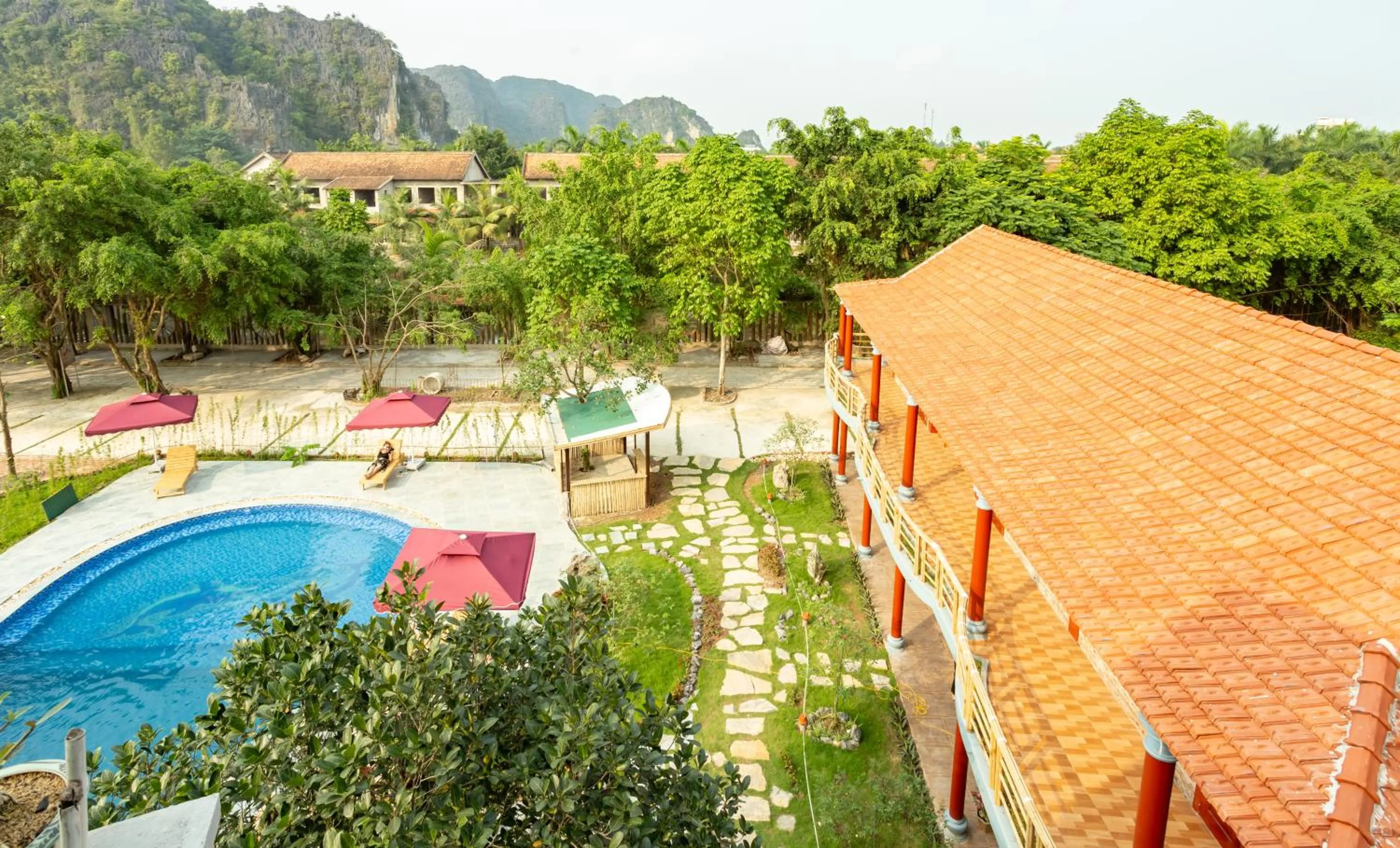 Bird's eye view in Tam Coc Lavender Homestay -Authentic Ninh Binh Experiences