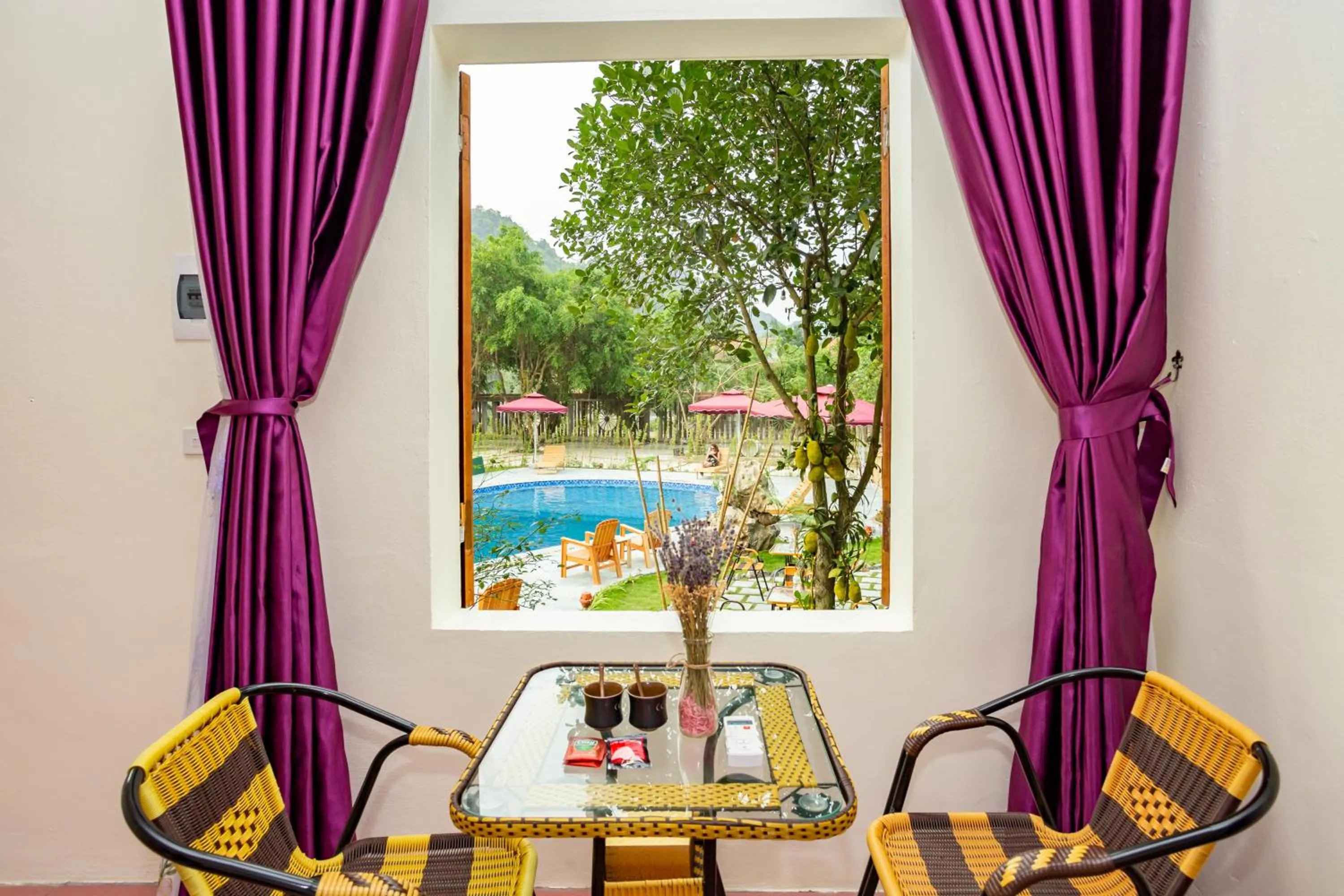 Decorative detail in Tam Coc Lavender Homestay -Authentic Ninh Binh Experiences