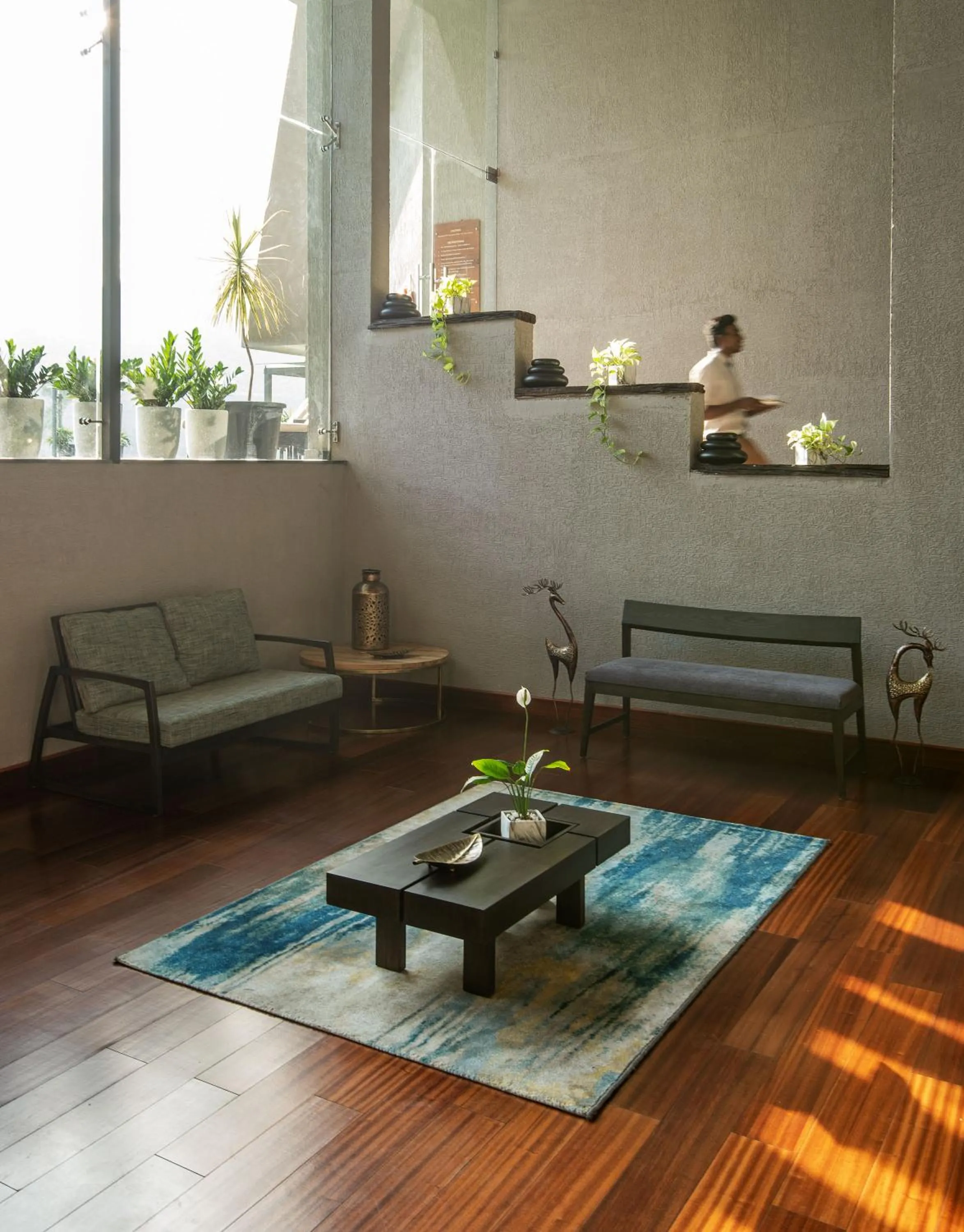 Seating area in Niraamaya Retreats Samroha Athirappilly