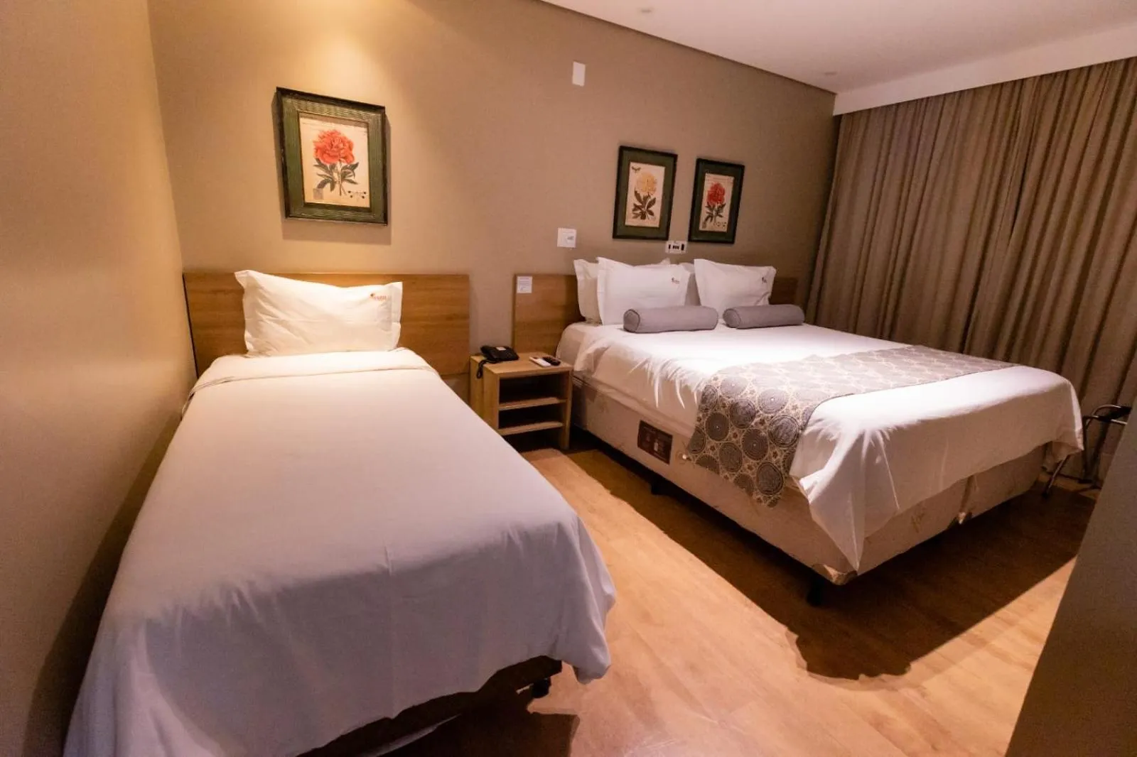 Bed in Araçatuba Plaza Hotel