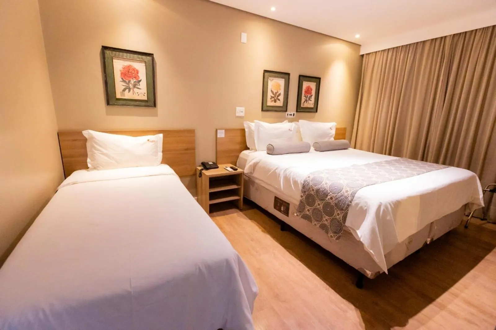 Bed in Araçatuba Plaza Hotel