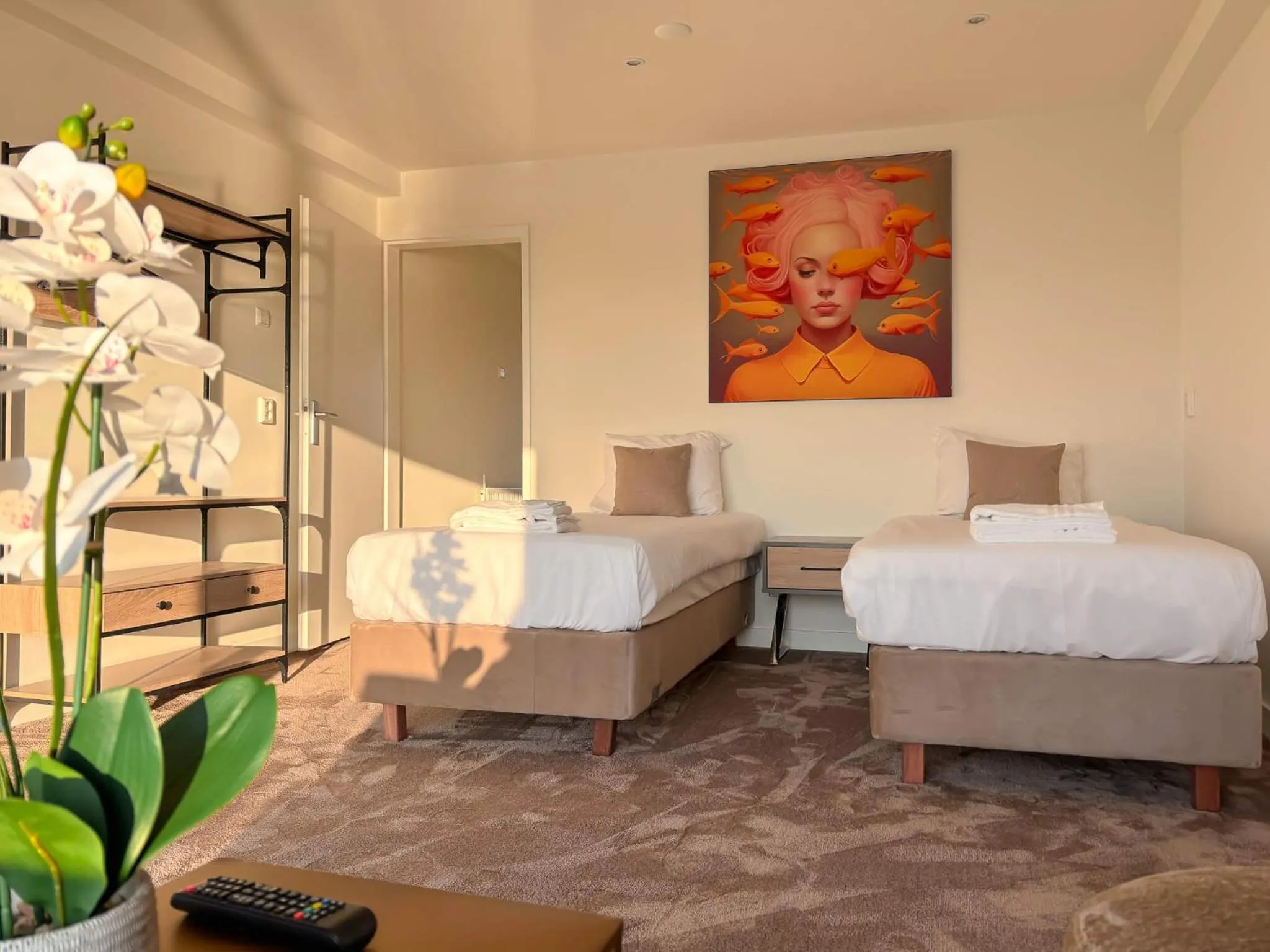 Bed in VISSERSLUST Rooms, Apartments and Houseboats