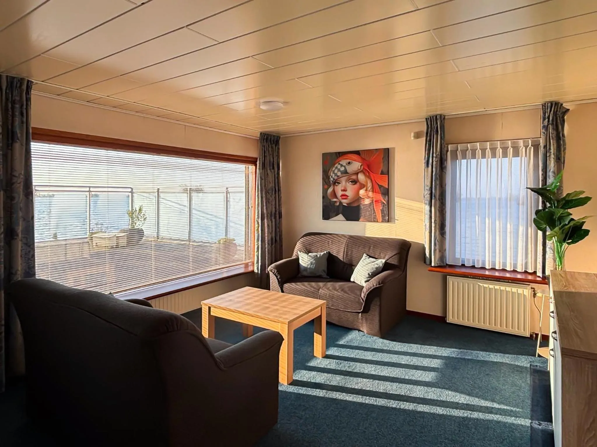 Living room in VISSERSLUST Rooms, Apartments and Houseboats