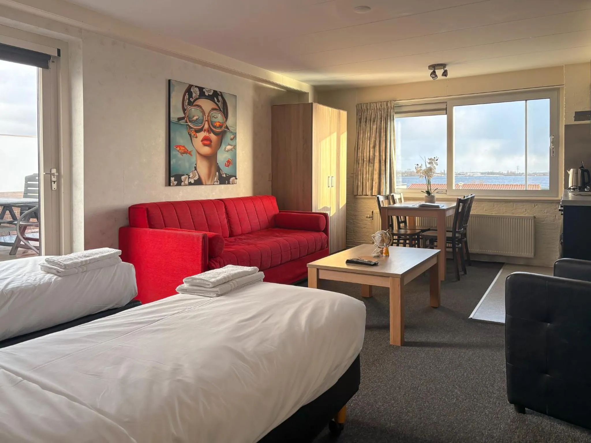 Bed in VISSERSLUST Rooms, Apartments and Houseboats