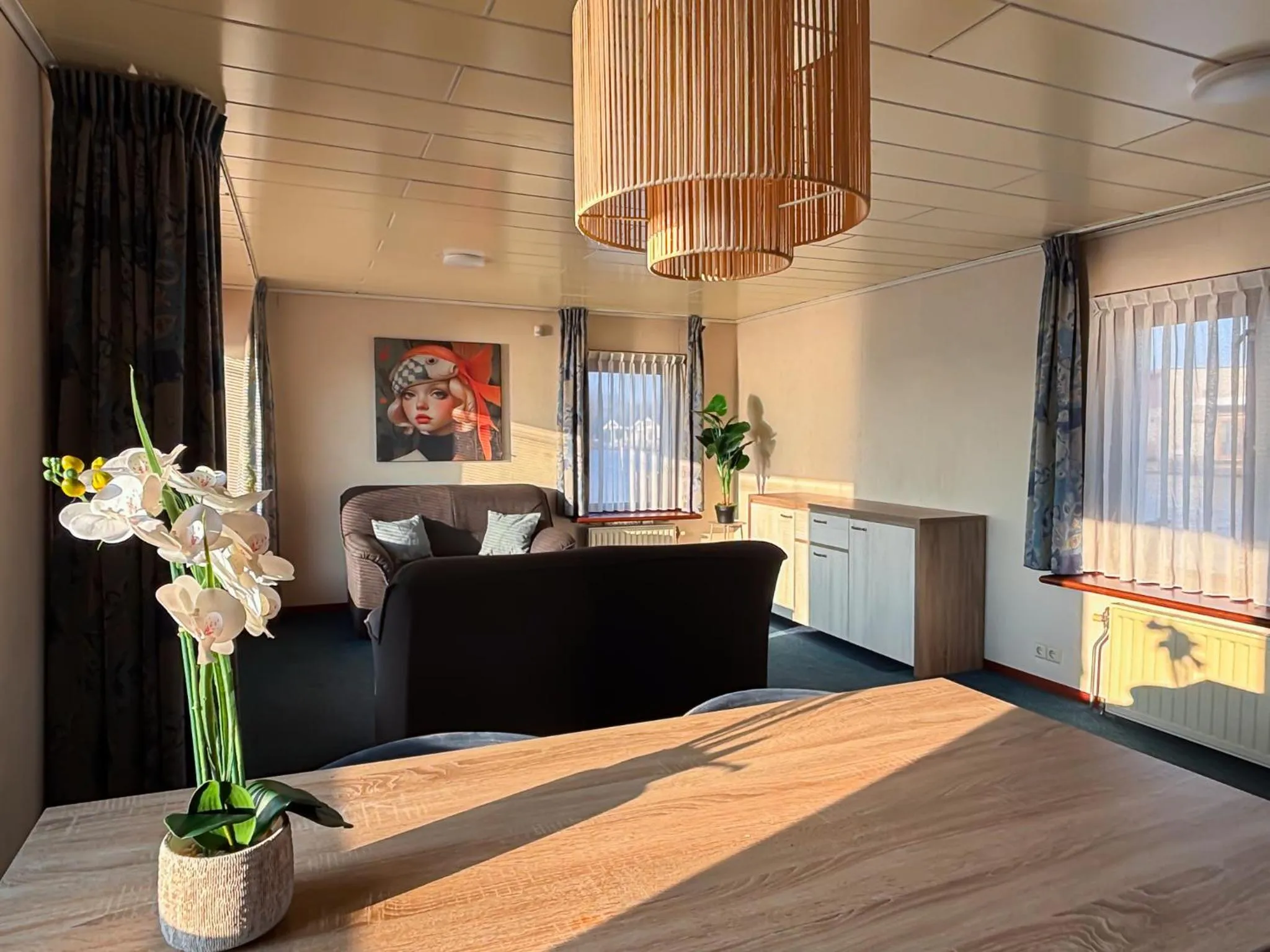 Living room in VISSERSLUST Rooms, Apartments and Houseboats