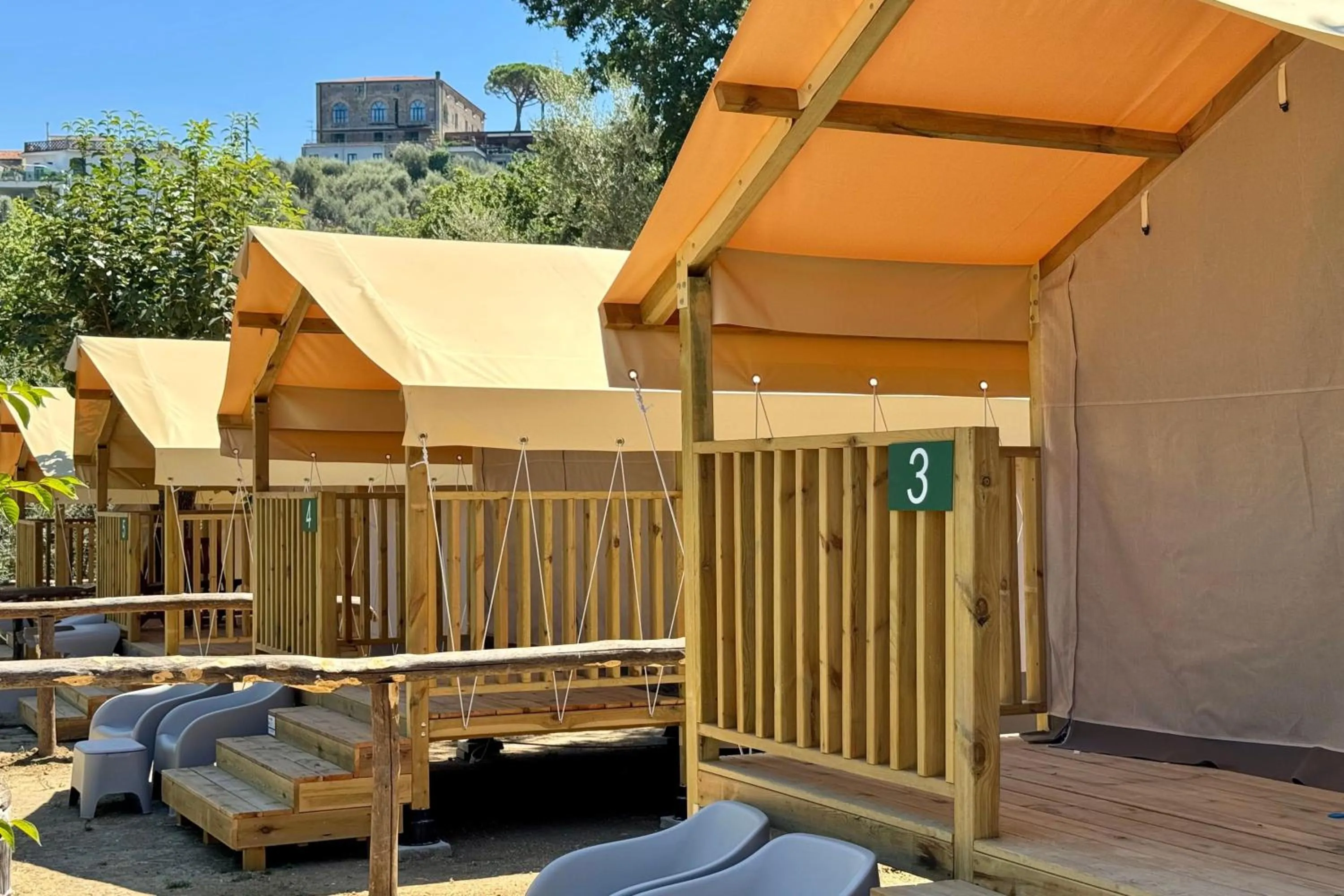 Patio in Hostel & Glamping Santa Fortunata