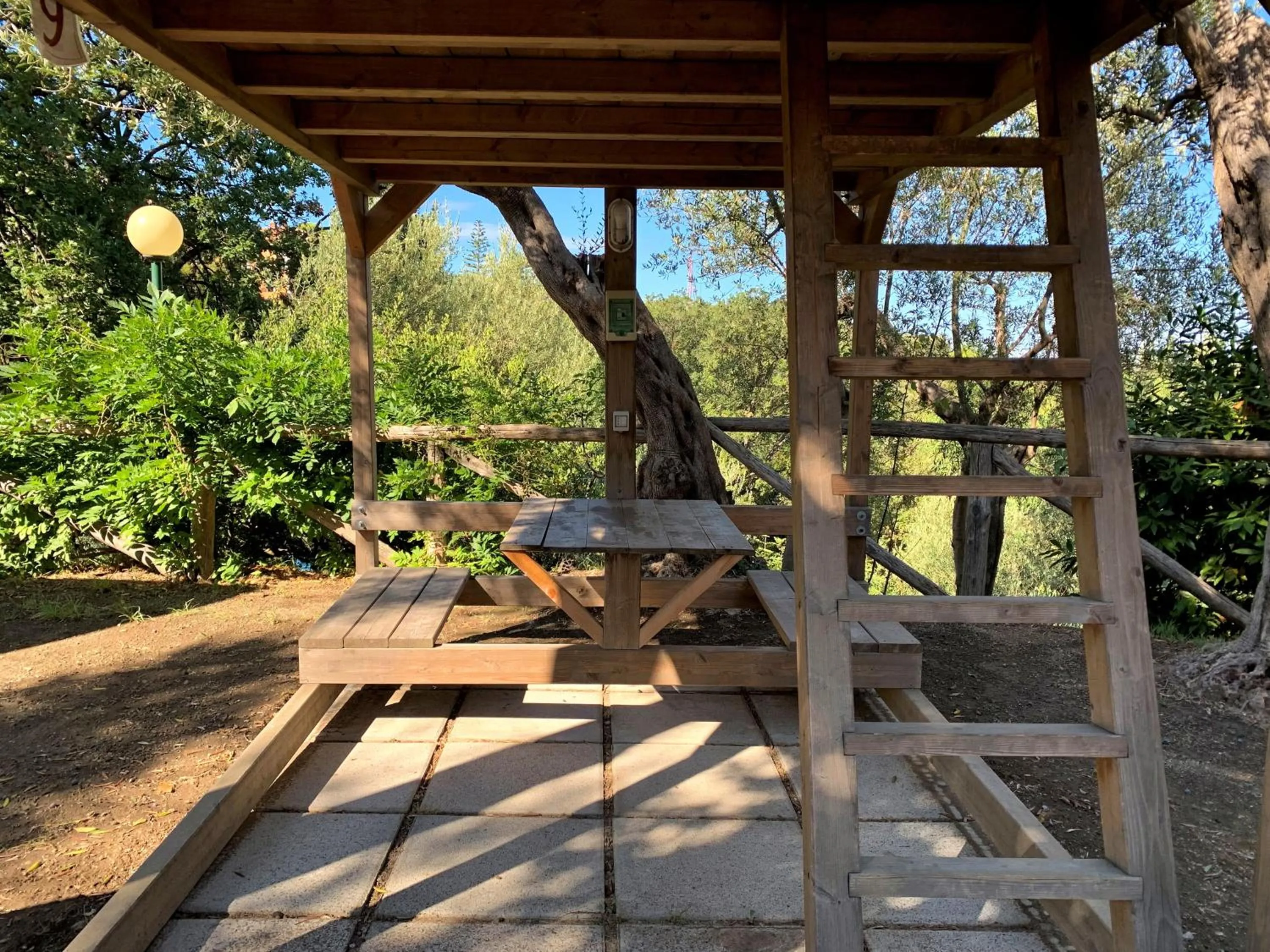 Patio in Hostel & Glamping Santa Fortunata